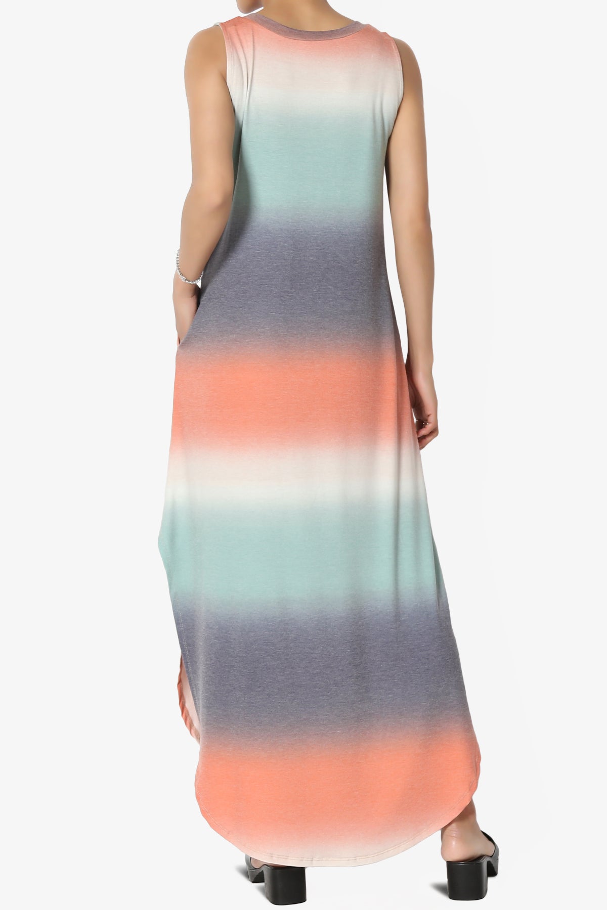 Rowan Tie Dye Side Slit Tank Maxi Dress