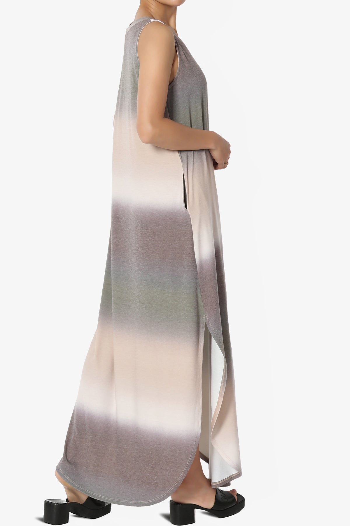 Rowan Tie Dye Side Slit Tank Maxi Dress