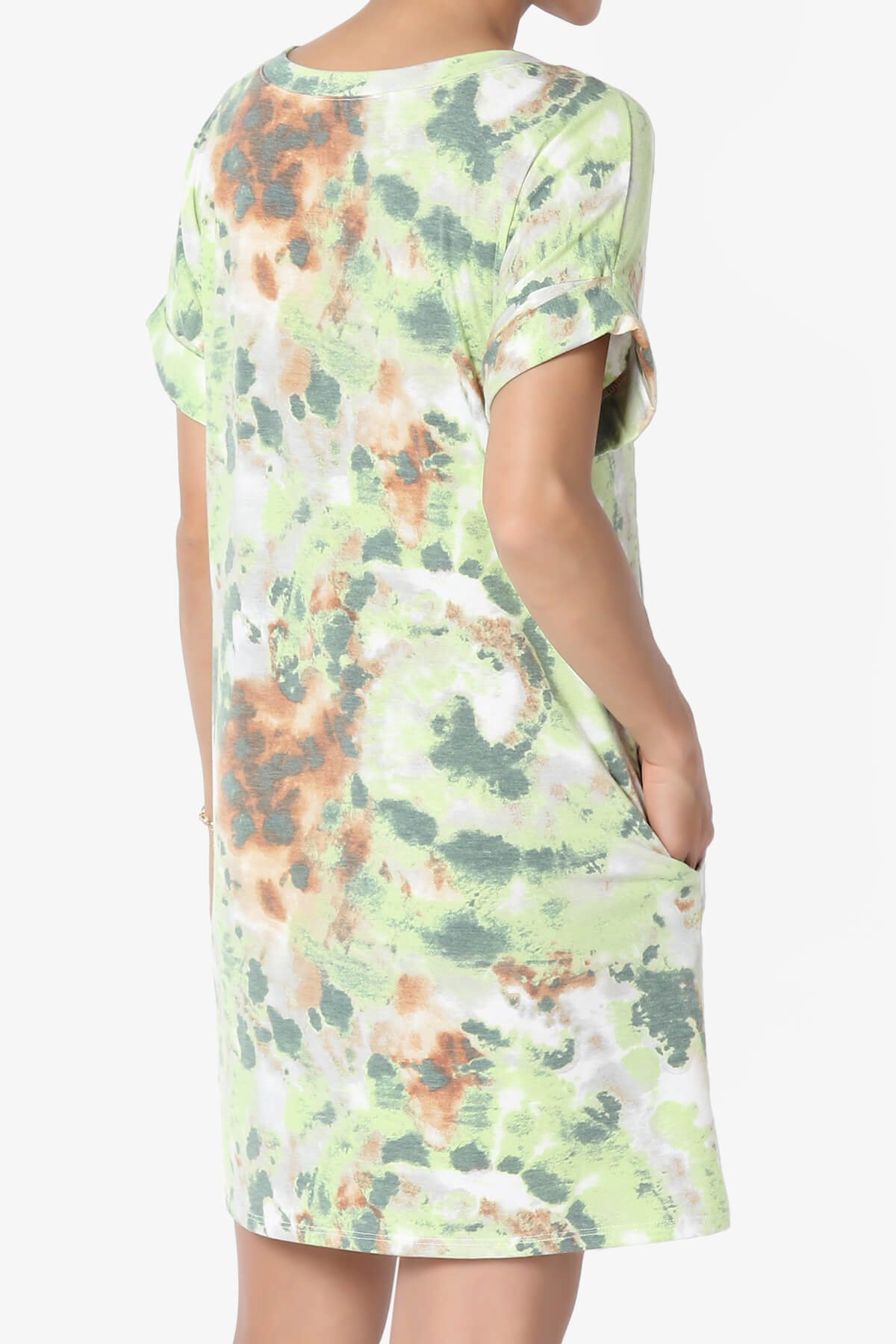 Lipa Tie Dye Jersey Pocket Tunic GREEN_4