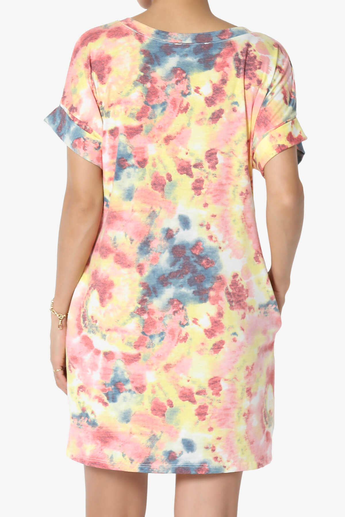 Lipa Tie Dye Jersey Pocket Tunic PINK_2