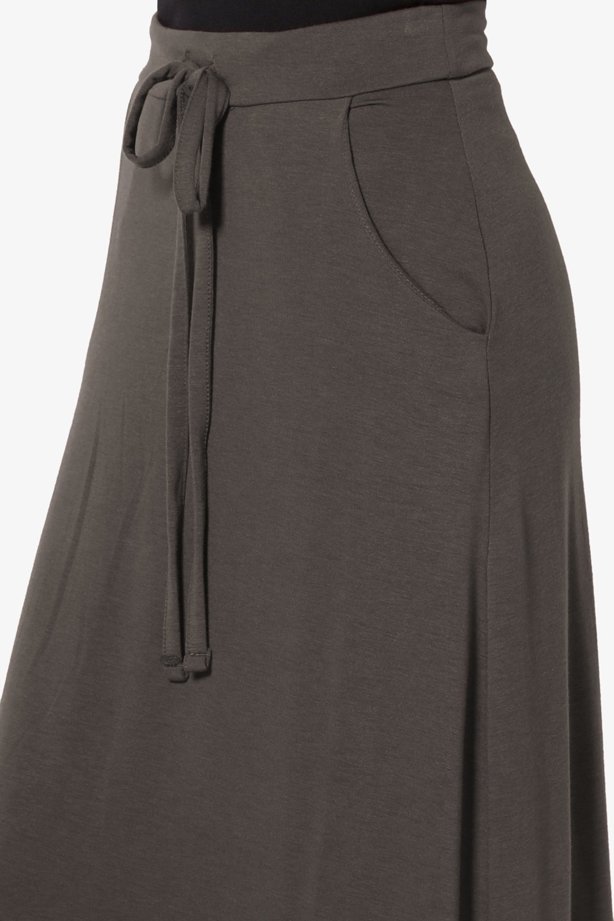 Izzie Drawstring Pocket Jersey Maxi Skirt