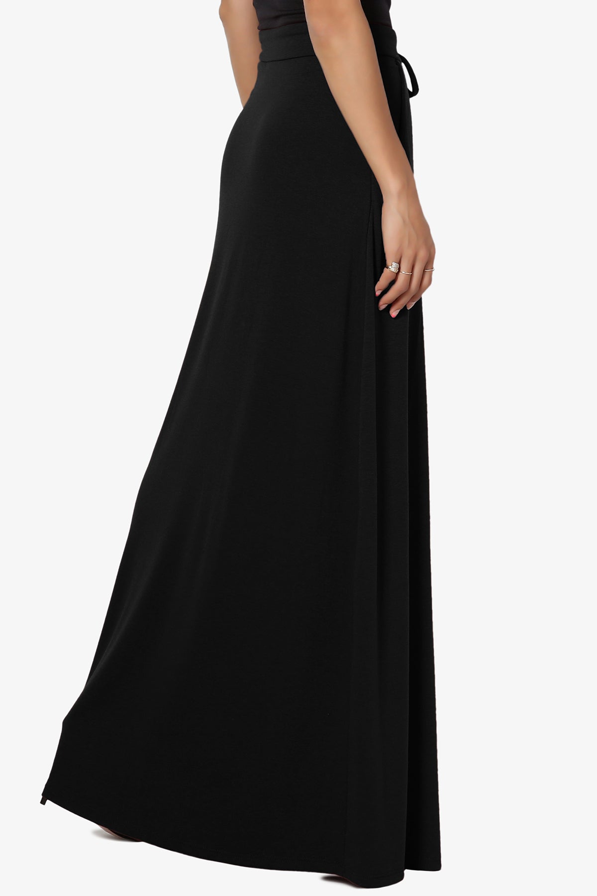 Izzie Drawstring Pocket Jersey Maxi Skirt