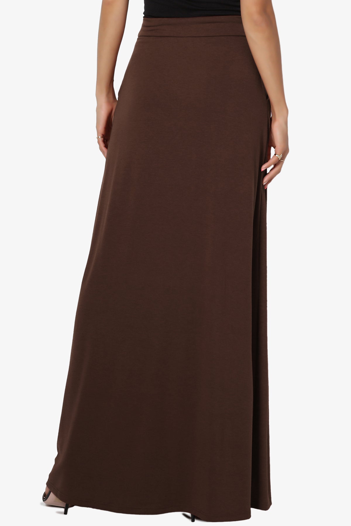 Izzie Drawstring Pocket Jersey Maxi Skirt PLUS