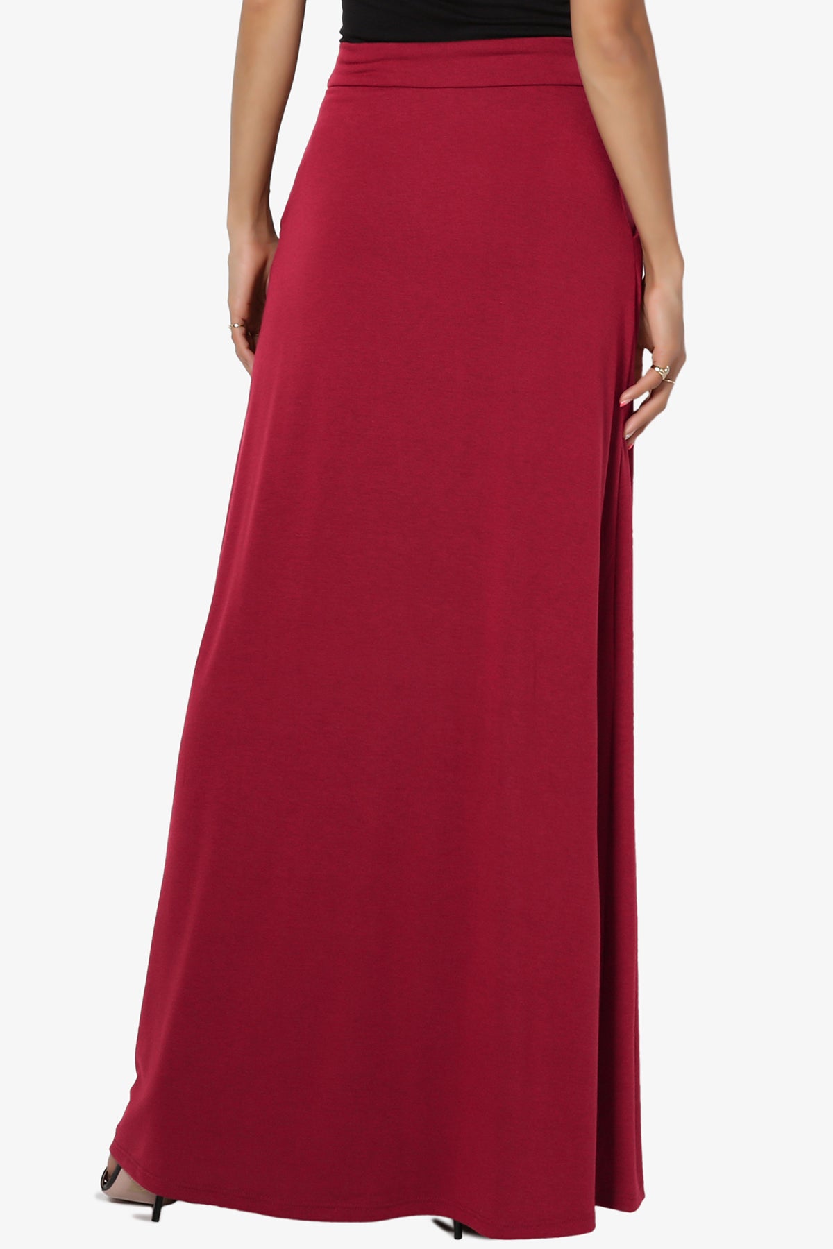 Izzie Drawstring Pocket Jersey Maxi Skirt PLUS