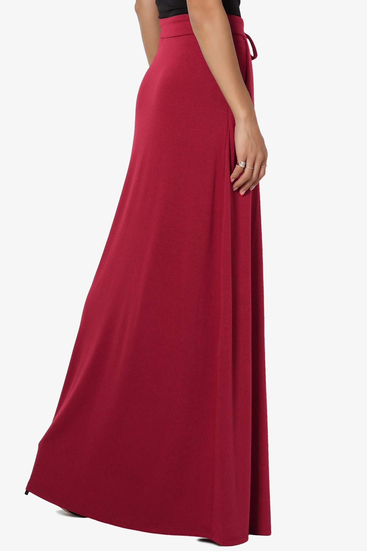 Izzie Drawstring Pocket Jersey Maxi Skirt