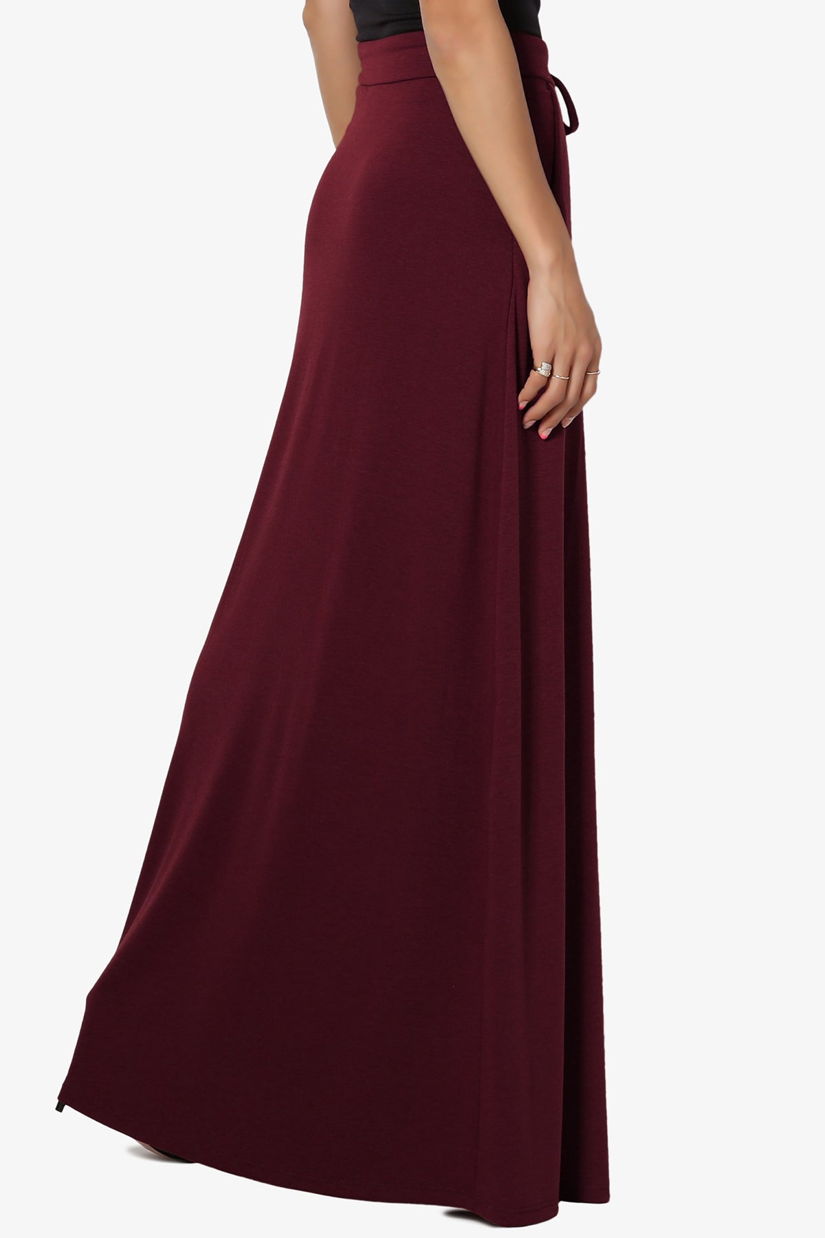 Izzie Drawstring Pocket Jersey Maxi Skirt