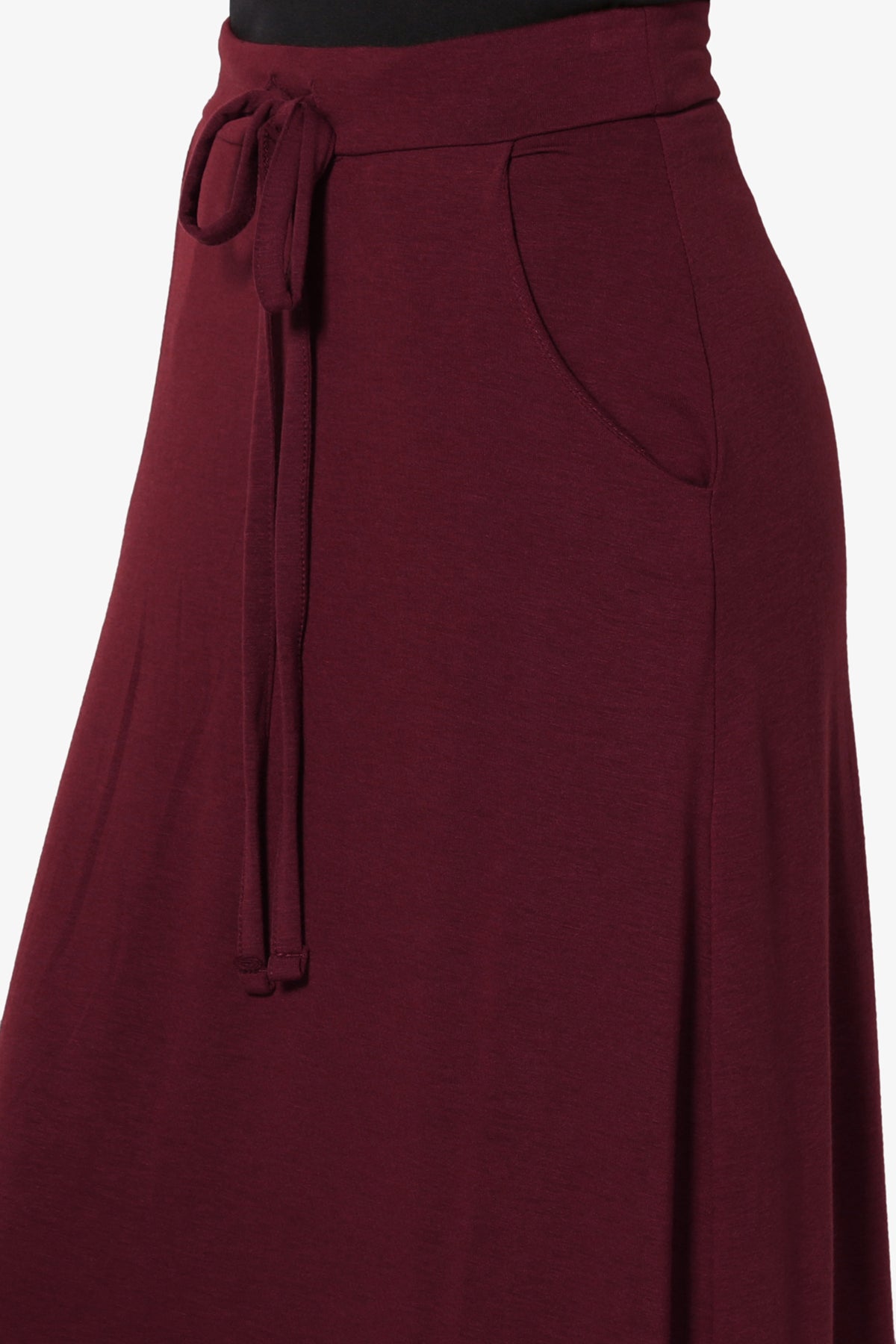 Izzie Drawstring Pocket Jersey Maxi Skirt PLUS