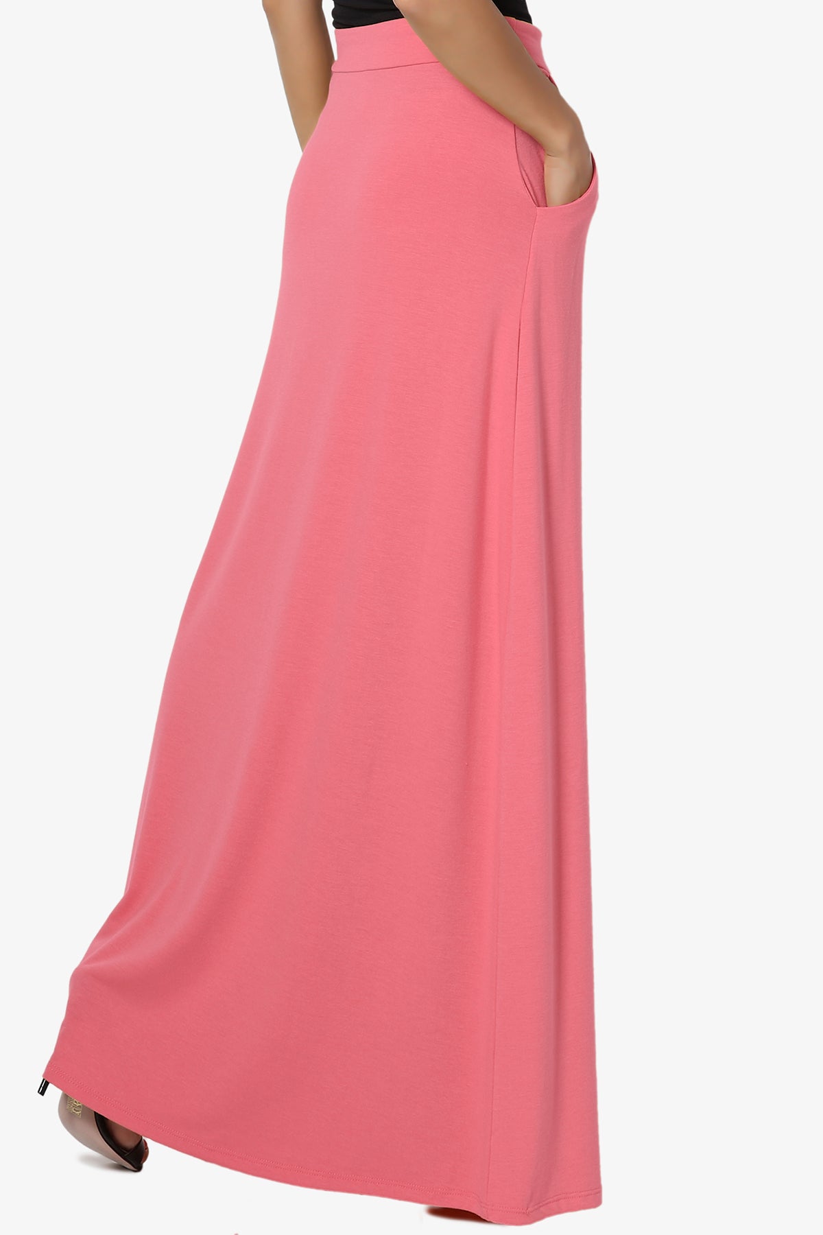 Izzie Drawstring Pocket Jersey Maxi Skirt