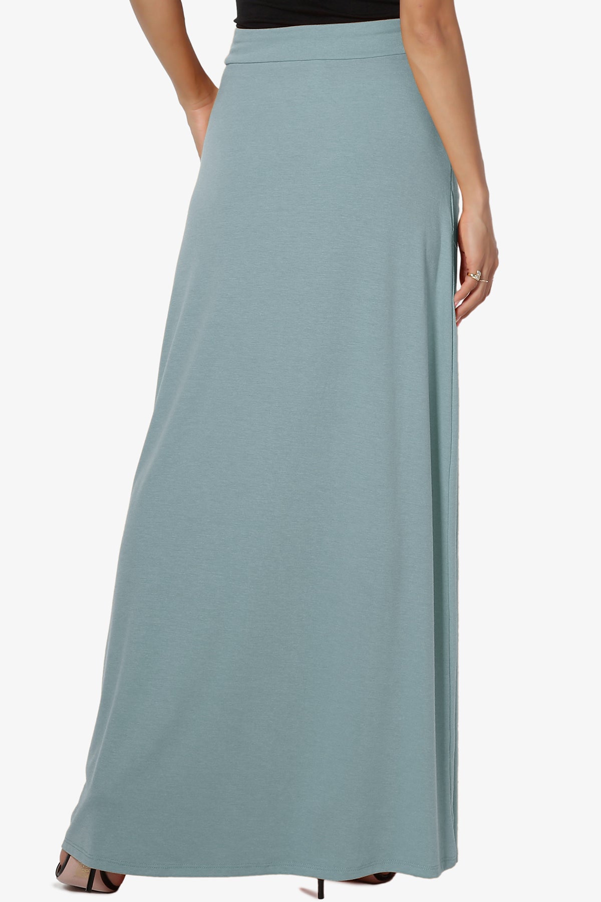 Izzie Drawstring Pocket Jersey Maxi Skirt