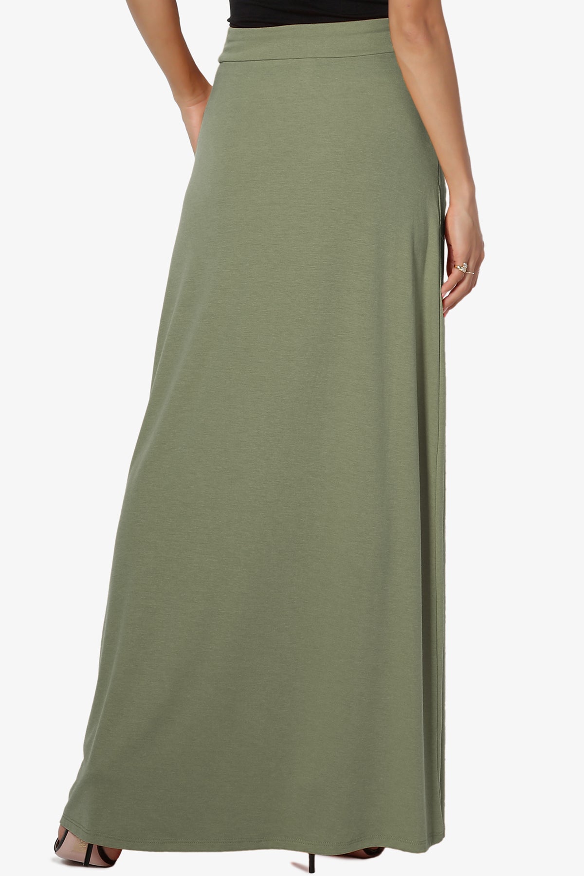 Izzie Drawstring Pocket Jersey Maxi Skirt