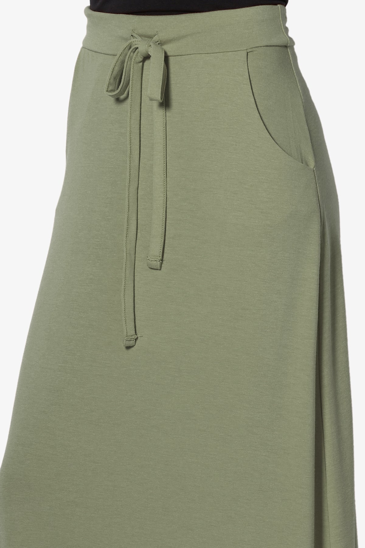 Izzie Drawstring Pocket Jersey Maxi Skirt