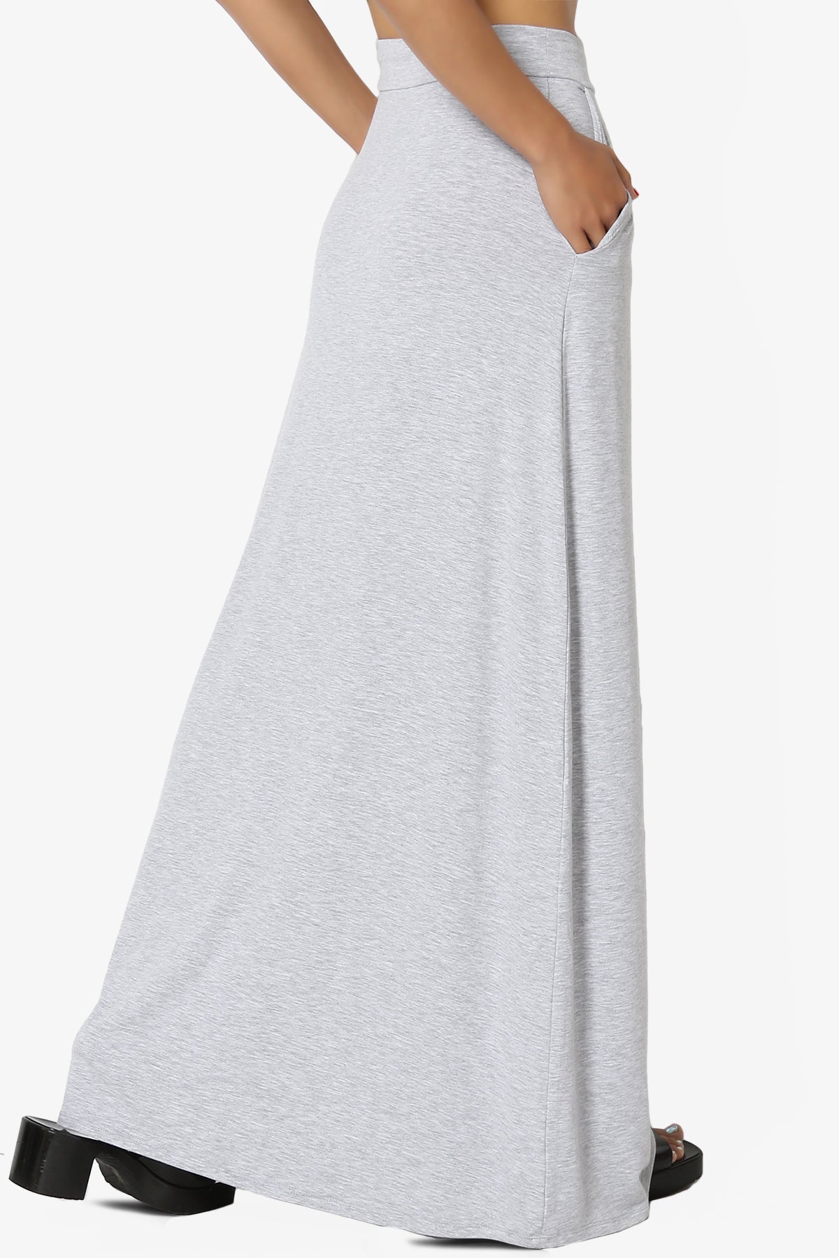 Izzie Drawstring Pocket Jersey Maxi Skirt