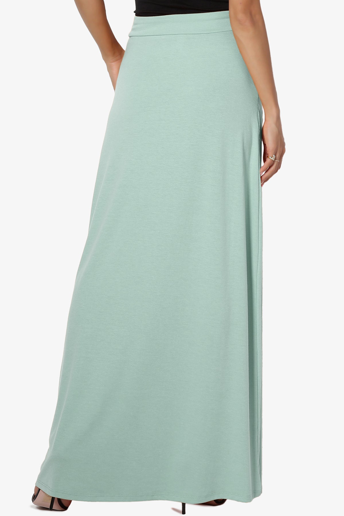 Izzie Drawstring Pocket Jersey Maxi Skirt PLUS