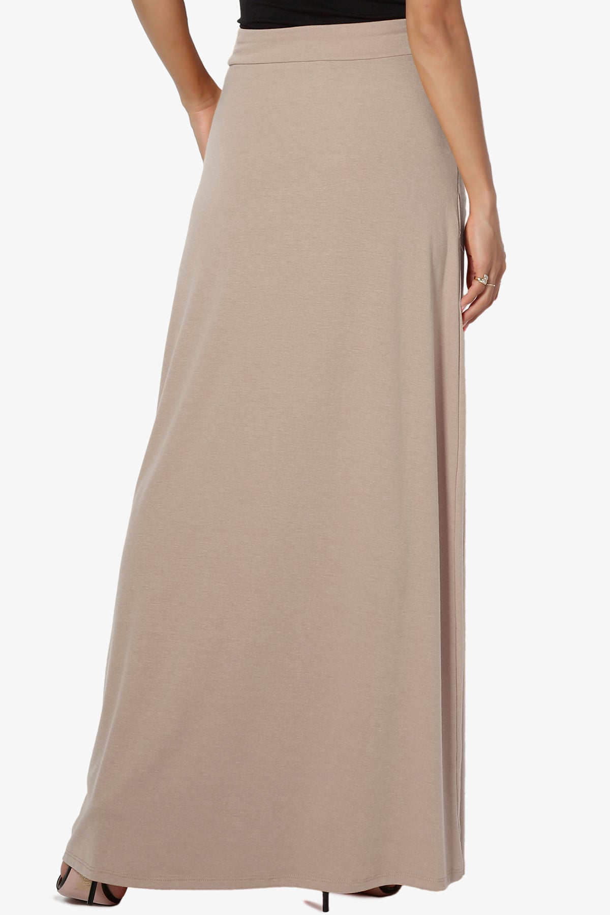 Izzie Drawstring Pocket Jersey Maxi Skirt PLUS