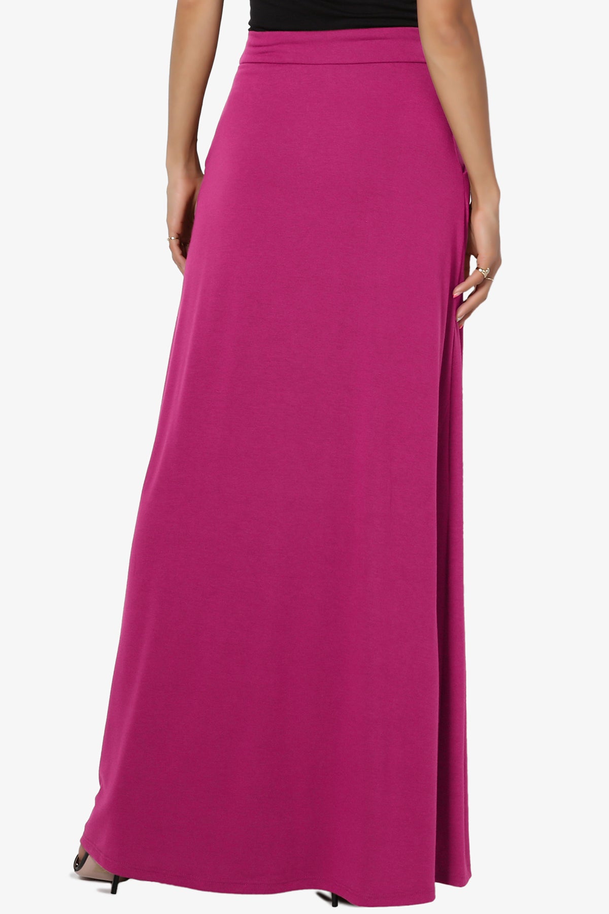 Izzie Drawstring Pocket Jersey Maxi Skirt PLUS
