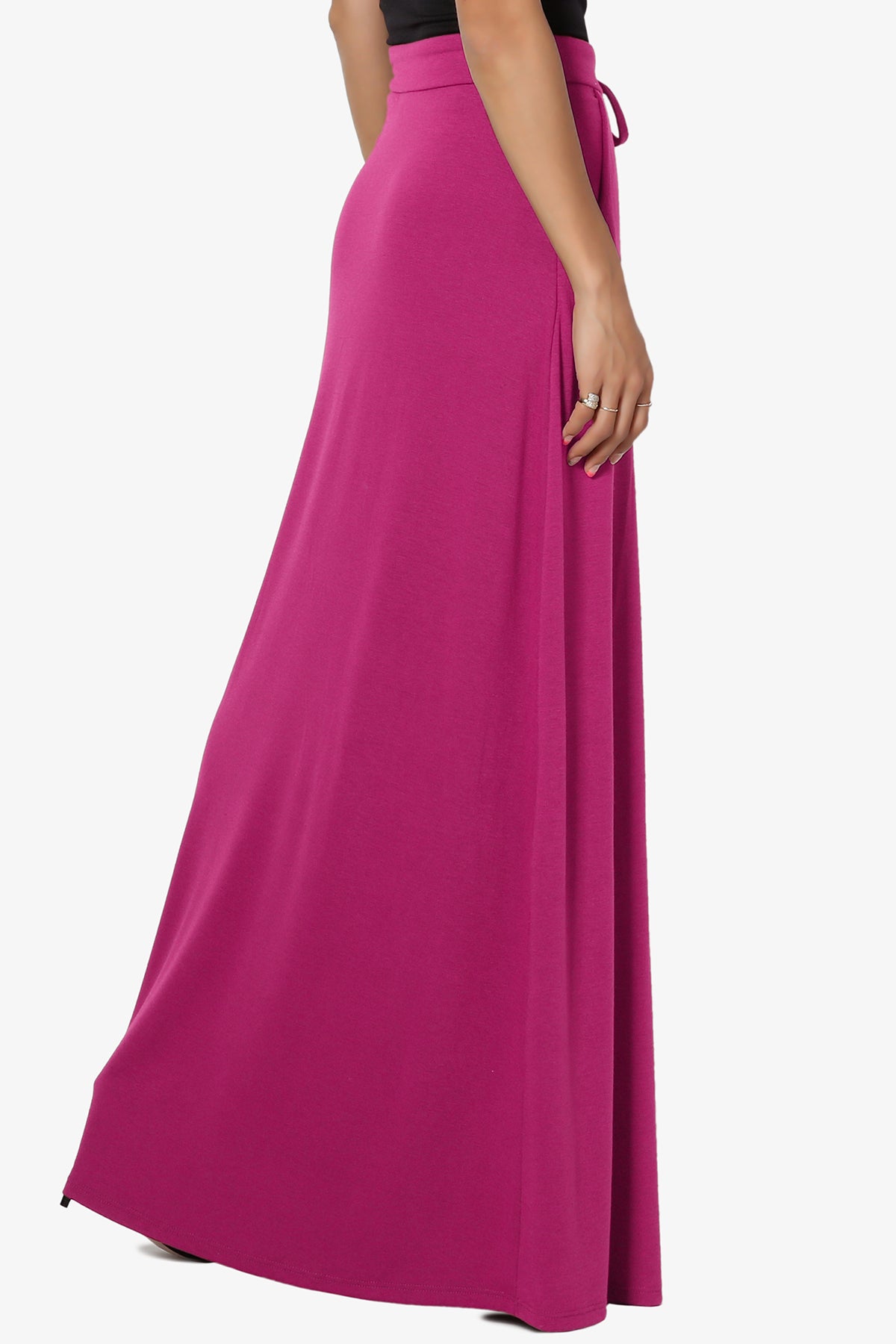 Izzie Drawstring Pocket Jersey Maxi Skirt