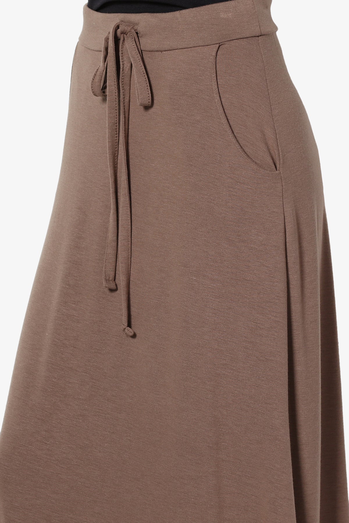 Izzie Drawstring Pocket Jersey Maxi Skirt