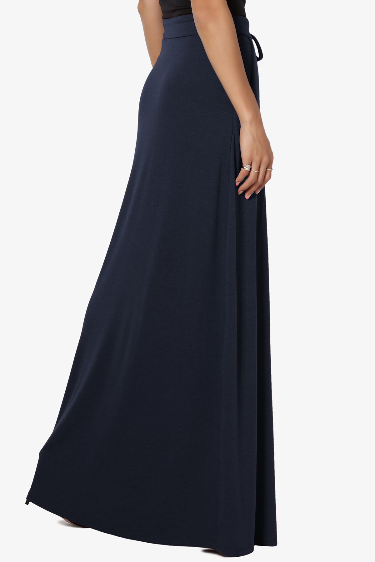 Izzie Drawstring Pocket Jersey Maxi Skirt