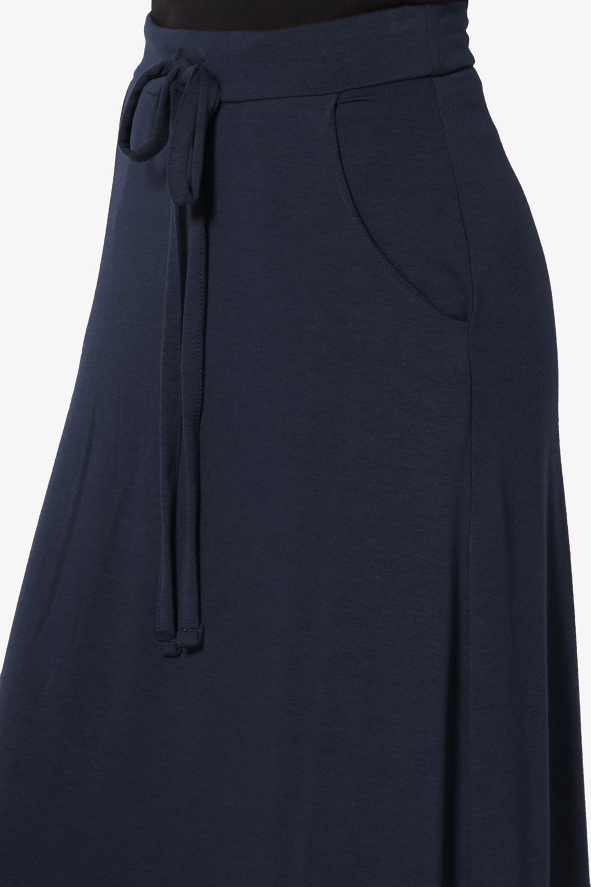 Izzie Drawstring Pocket Jersey Maxi Skirt PLUS