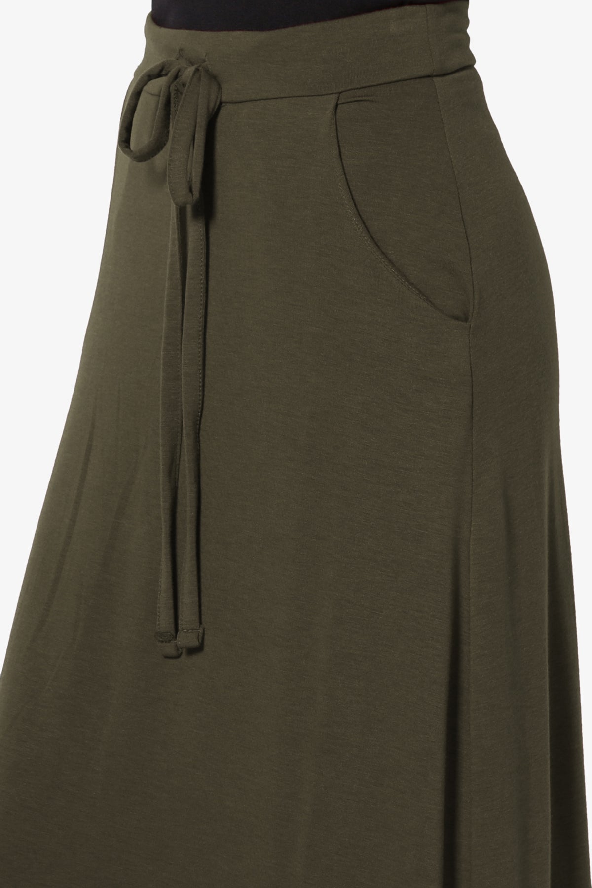 Izzie Drawstring Pocket Jersey Maxi Skirt