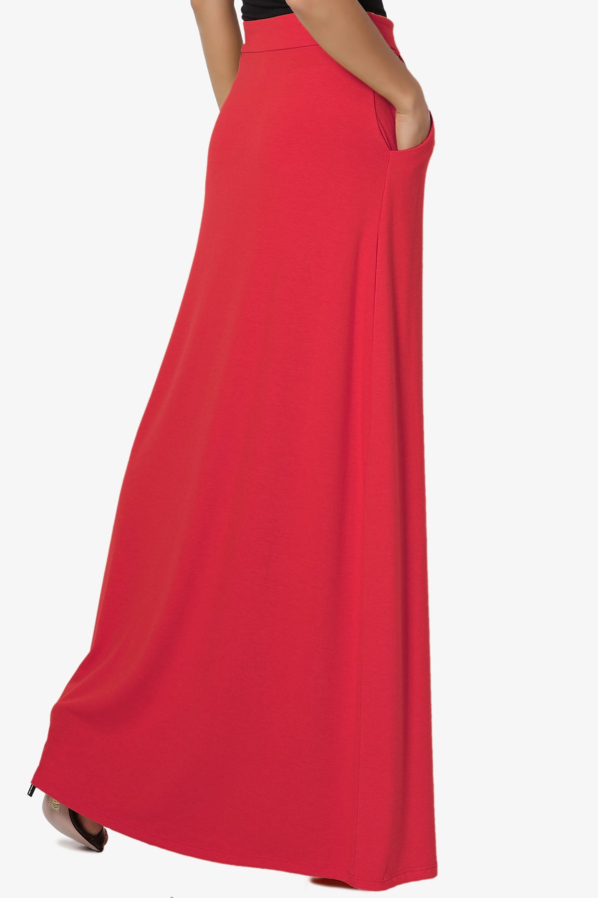 Izzie Drawstring Pocket Jersey Maxi Skirt