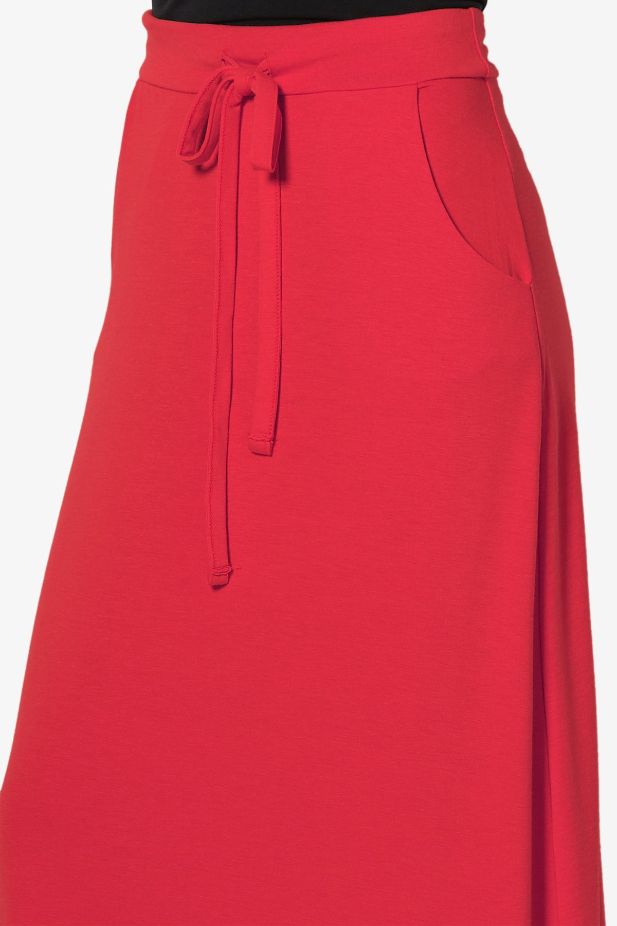 Izzie Drawstring Pocket Jersey Maxi Skirt PLUS