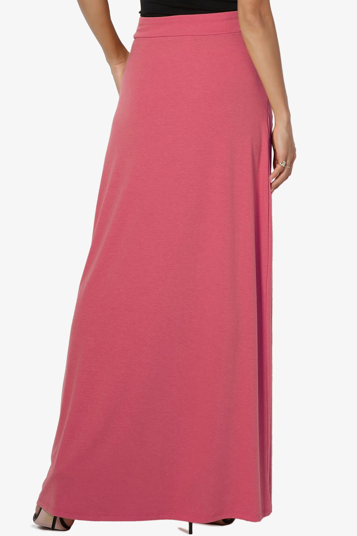 Izzie Drawstring Pocket Jersey Maxi Skirt PLUS