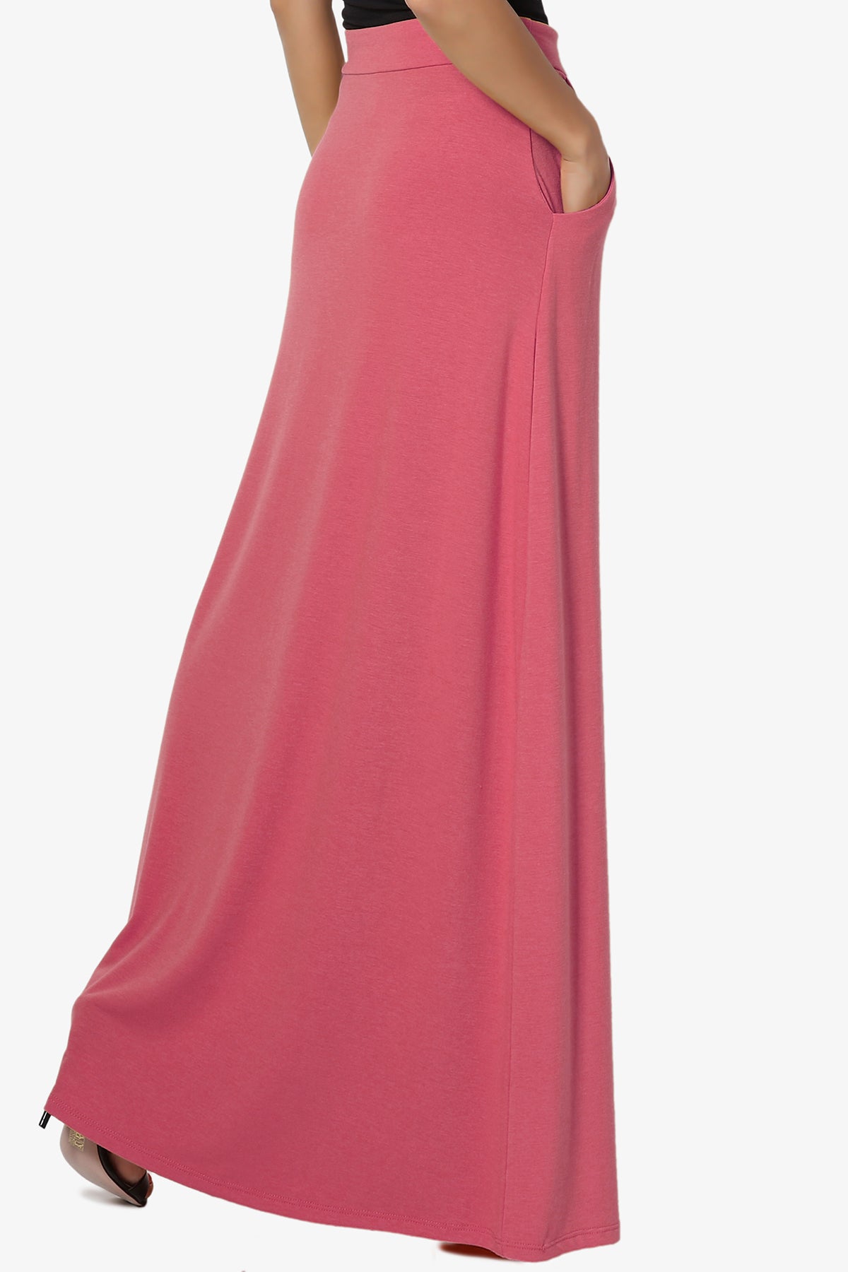 Izzie Drawstring Pocket Jersey Maxi Skirt