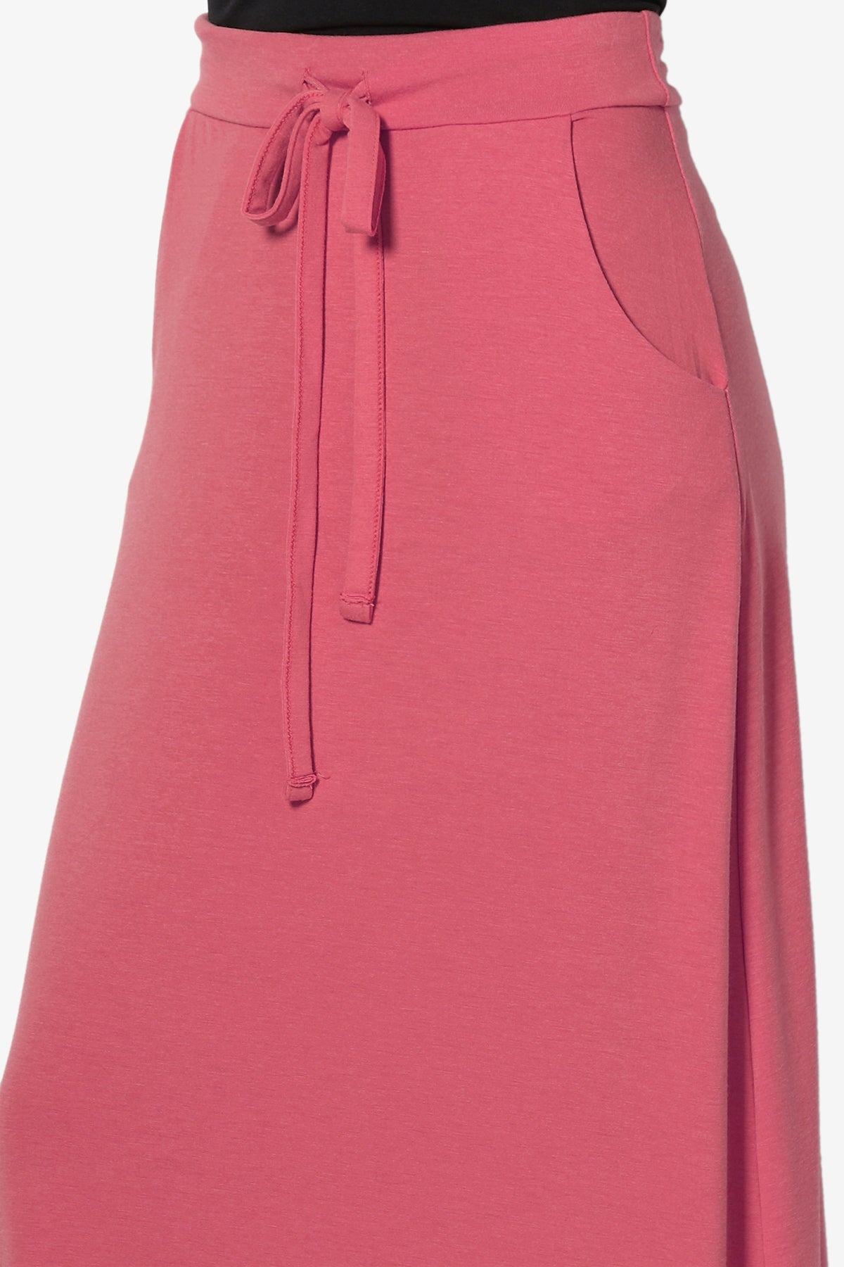 Izzie Drawstring Pocket Jersey Maxi Skirt PLUS
