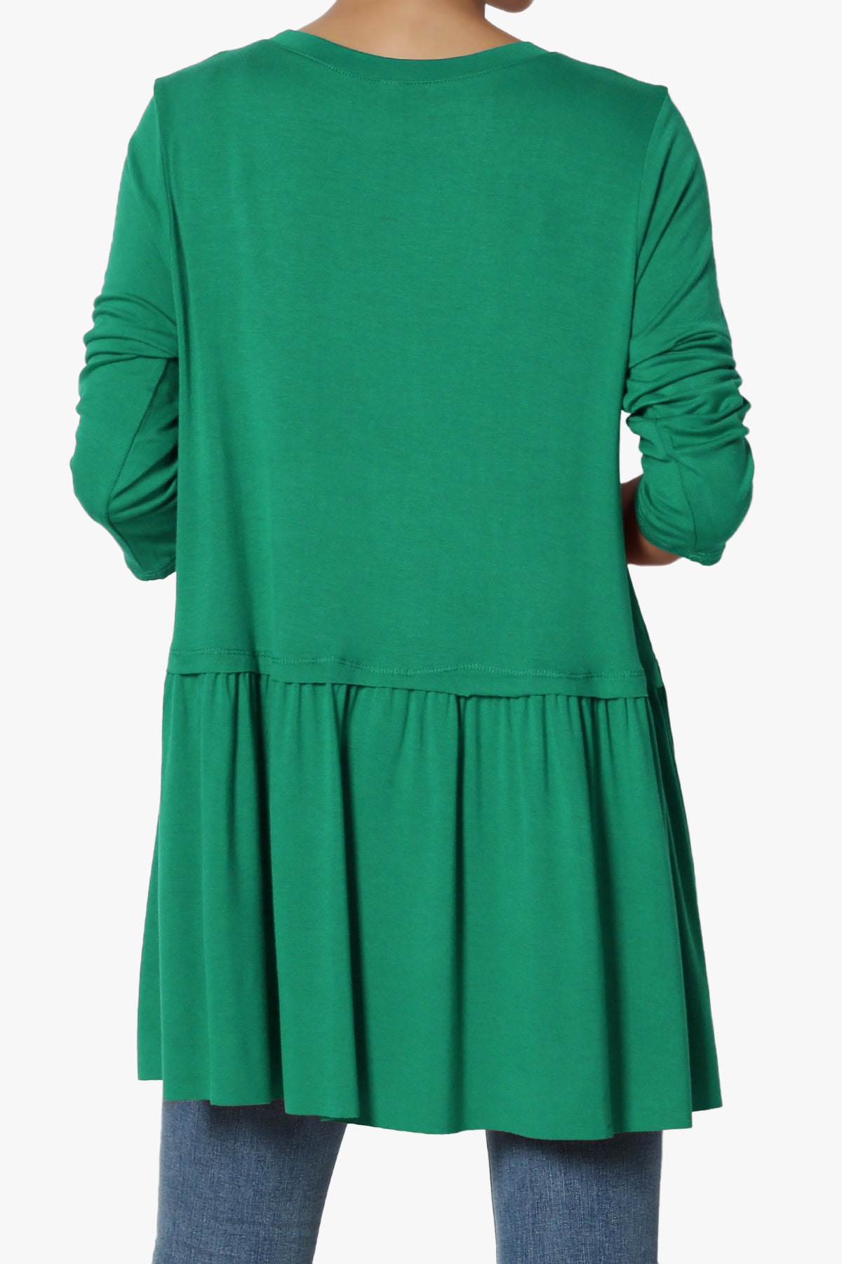 Tofino 3/4 Sleeve Pleated Peplum Top