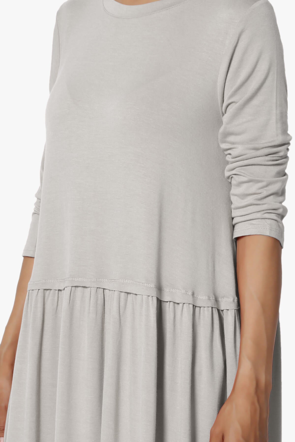 Tofino 3/4 Sleeve Pleated Peplum Top