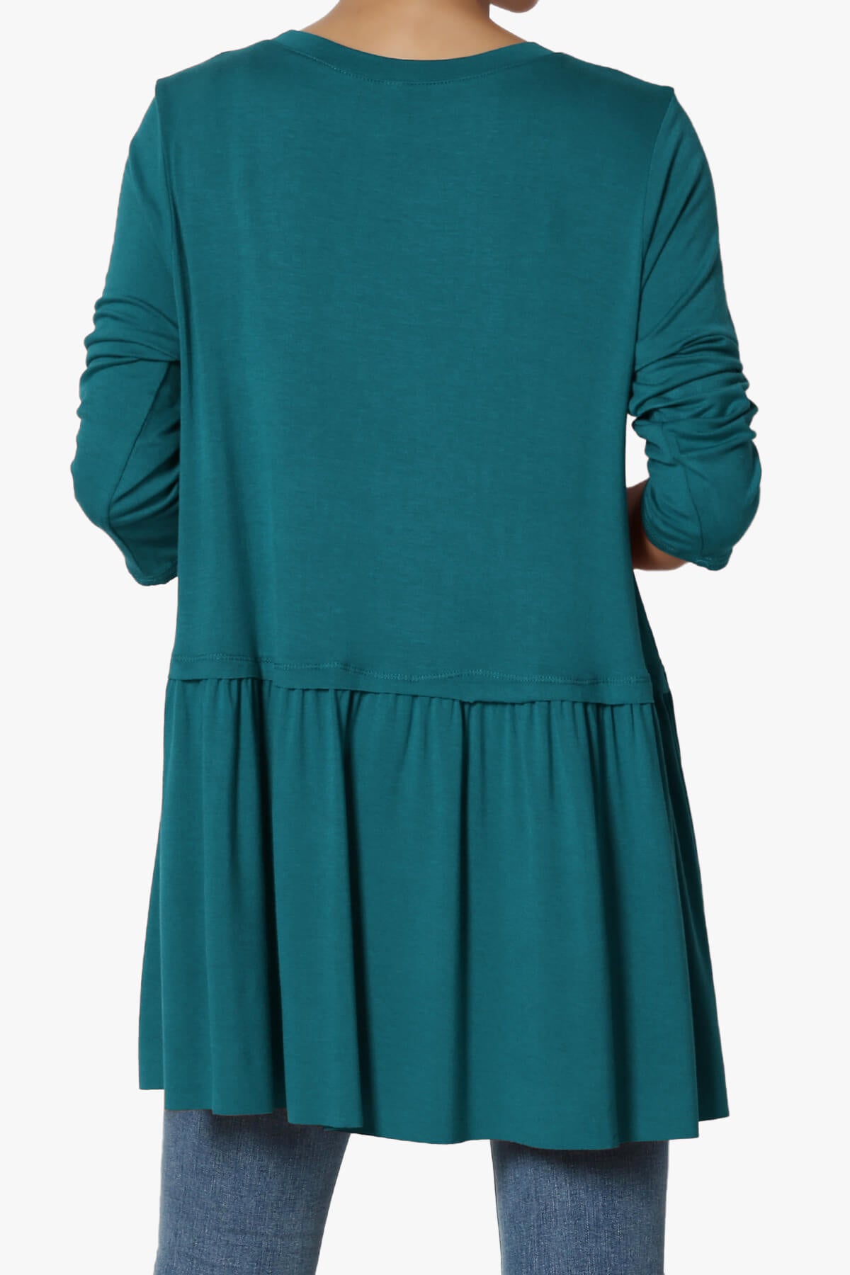 Tofino 3/4 Sleeve Pleated Peplum Top