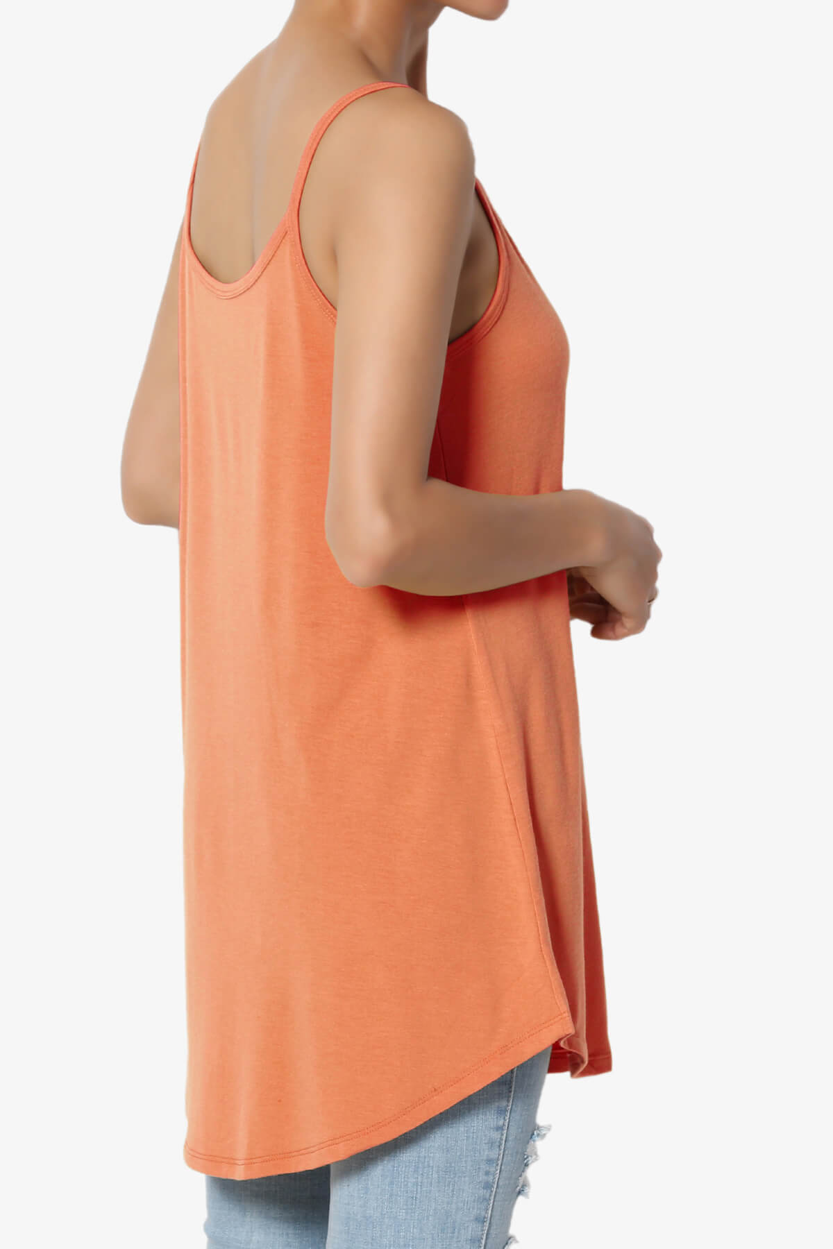 Chelsea Scoop & V Neck Flared Camisole Top ASH COPPER_4