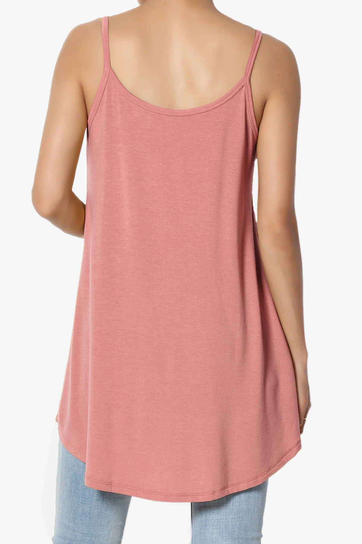Chelsea Scoop & V Neck Flared Camisole Top ASH ROSE_2