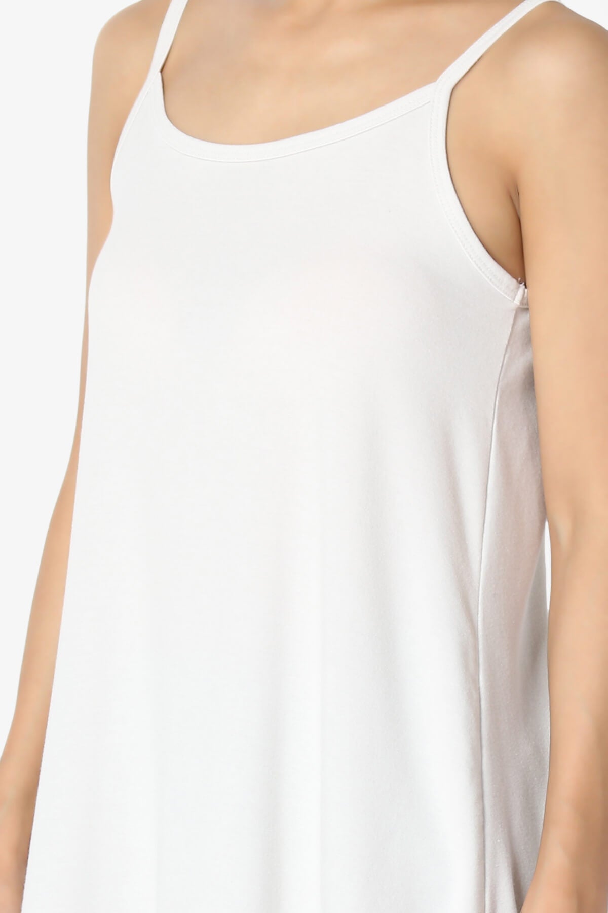 Chelsea Scoop & V Neck Flared Camisole Top BONE_5