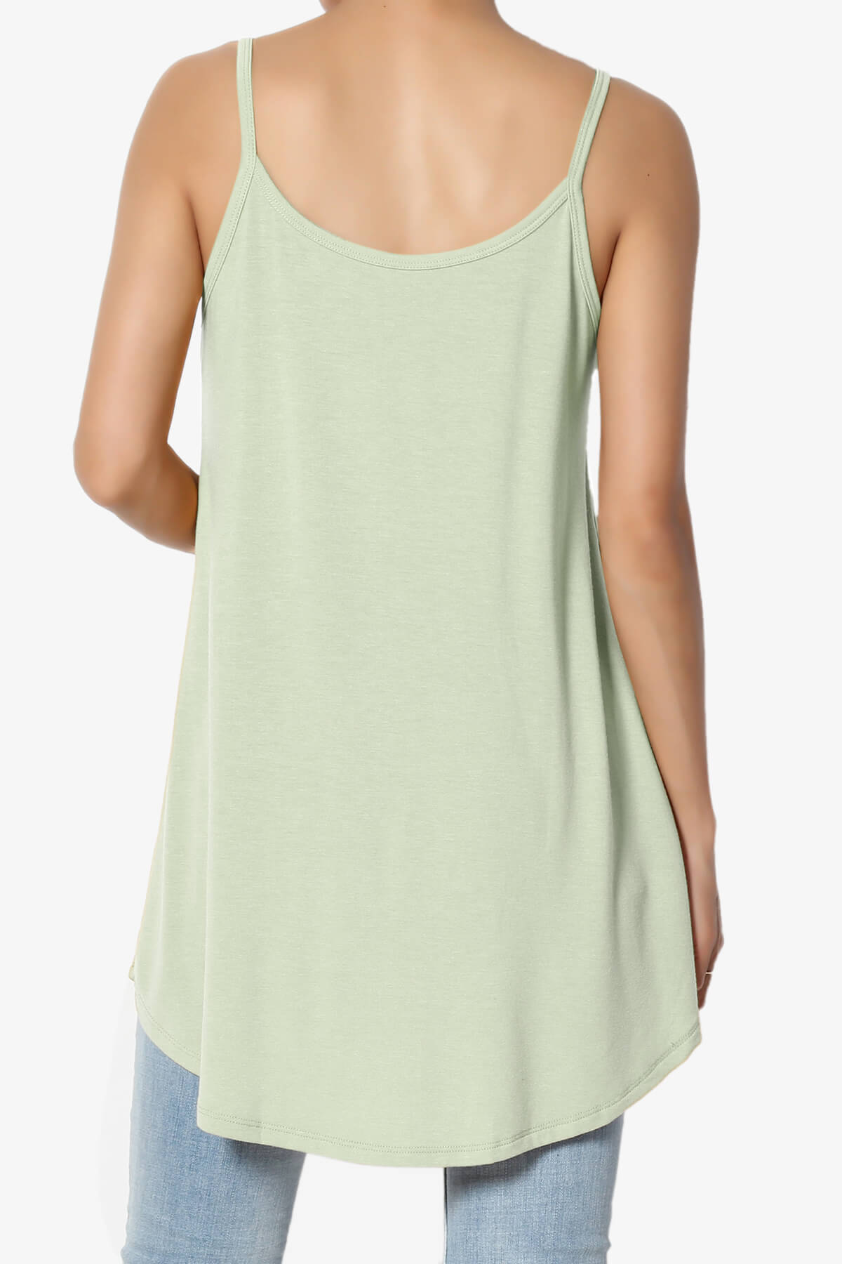 Chelsea Scoop & V Neck Flared Camisole Top LIGHT SAGE_2