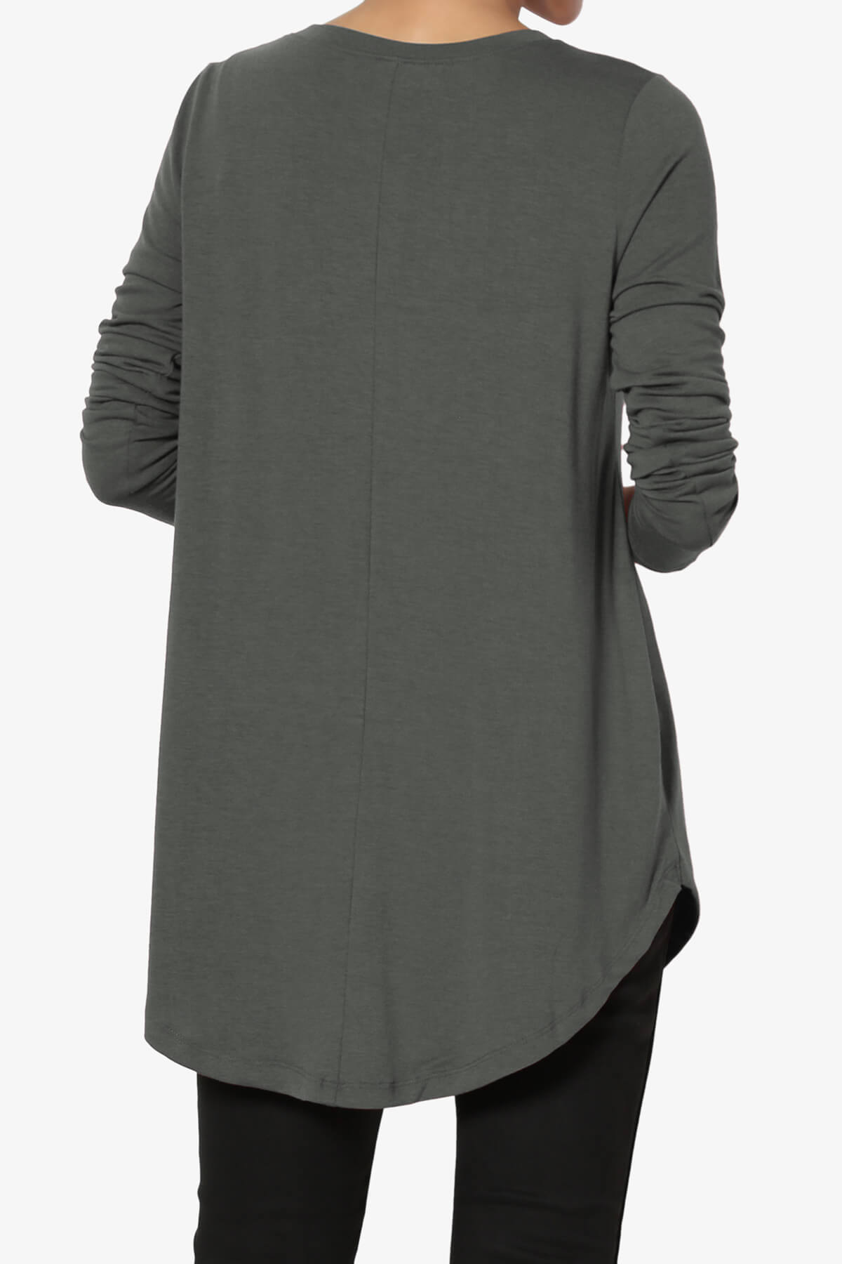 Ramada Long Sleeve Flowy Jersey Top ASH GREY_2