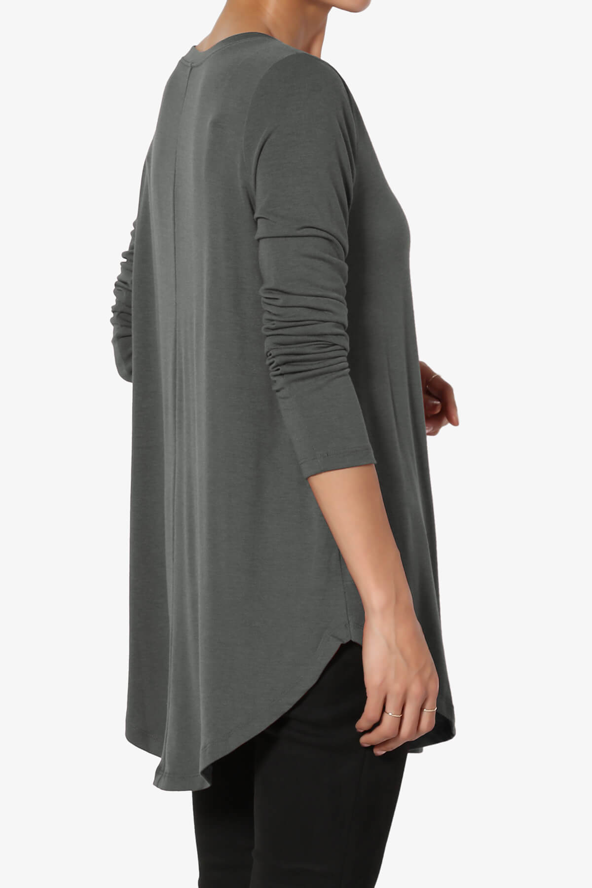 Ramada Long Sleeve Flowy Jersey Top ASH GREY_4