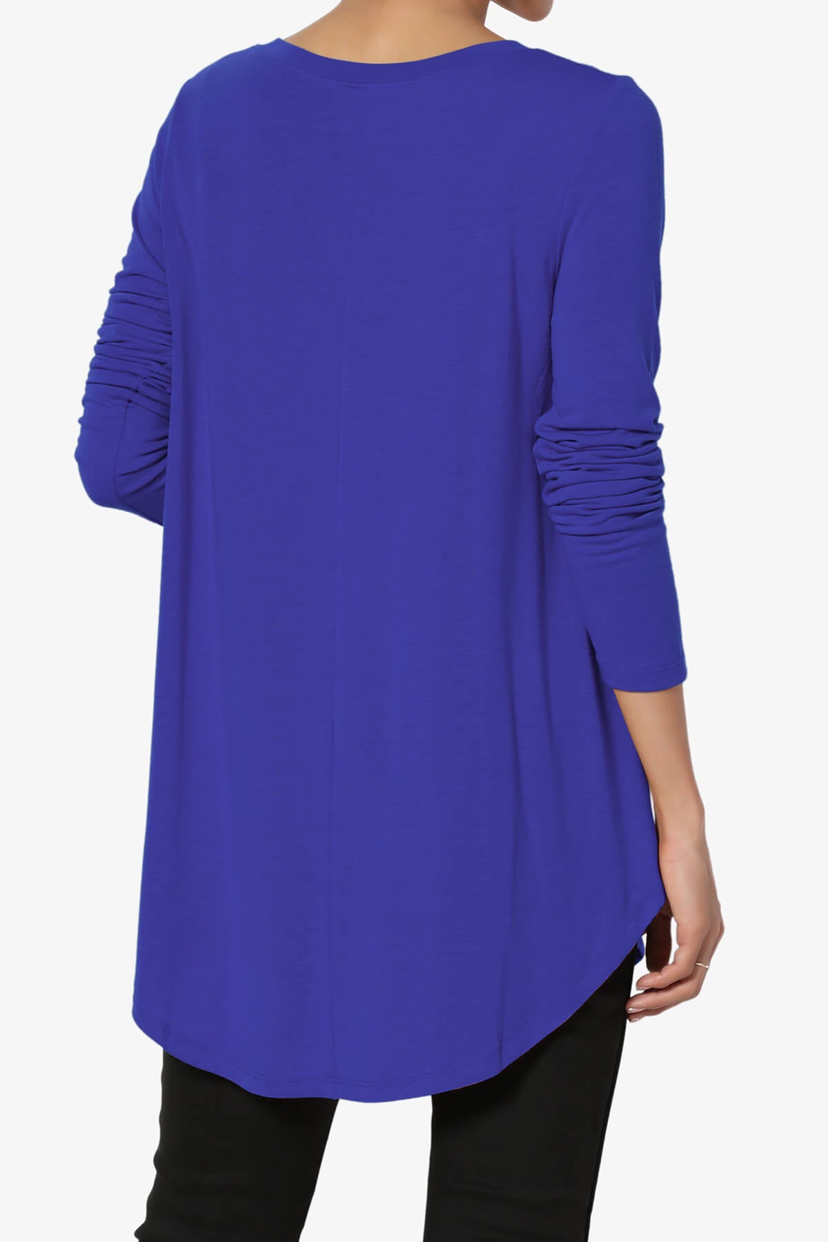 Ramada Long Sleeve Flowy Jersey Top BRIGHT BLUE_2