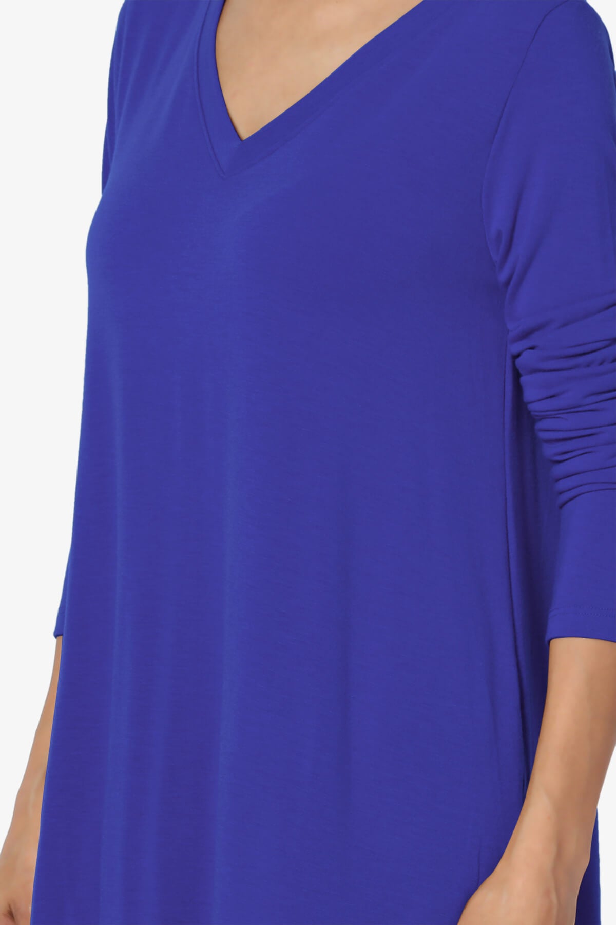 Ramada Long Sleeve Flowy Jersey Top BRIGHT BLUE_5