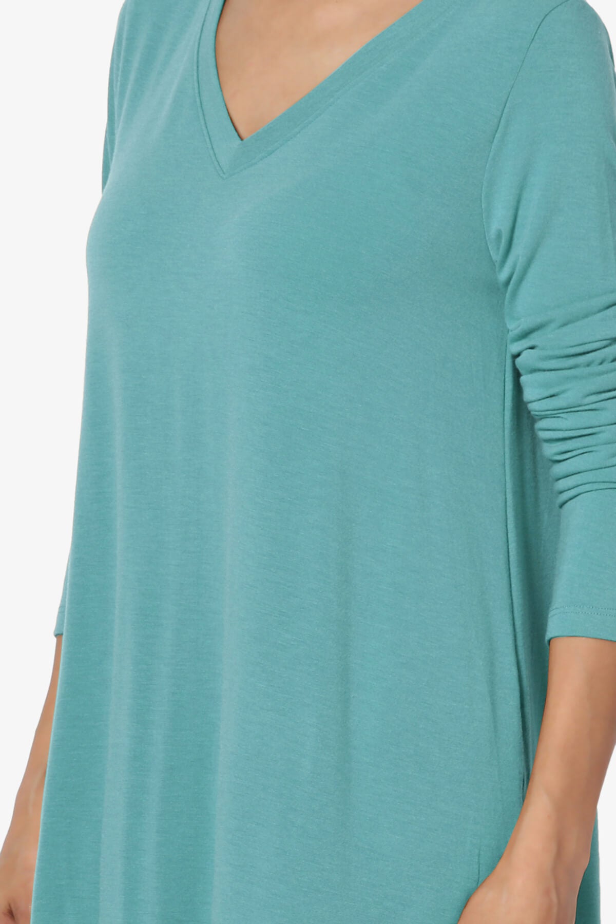 Ramada Long Sleeve Flowy Jersey Top DUSTY TEAL_5