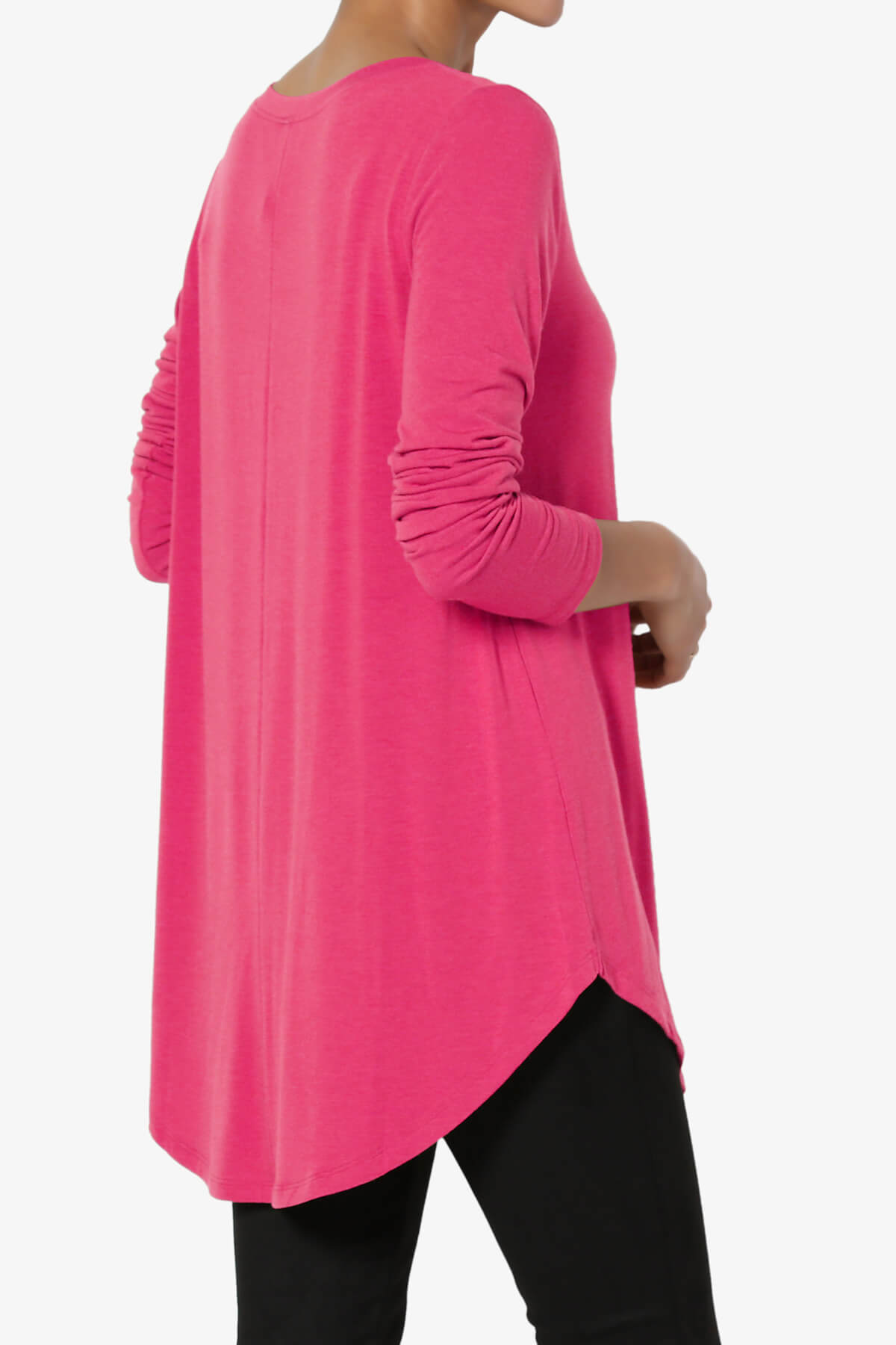 Ramada Long Sleeve Flowy Jersey Top HOT PINK_4