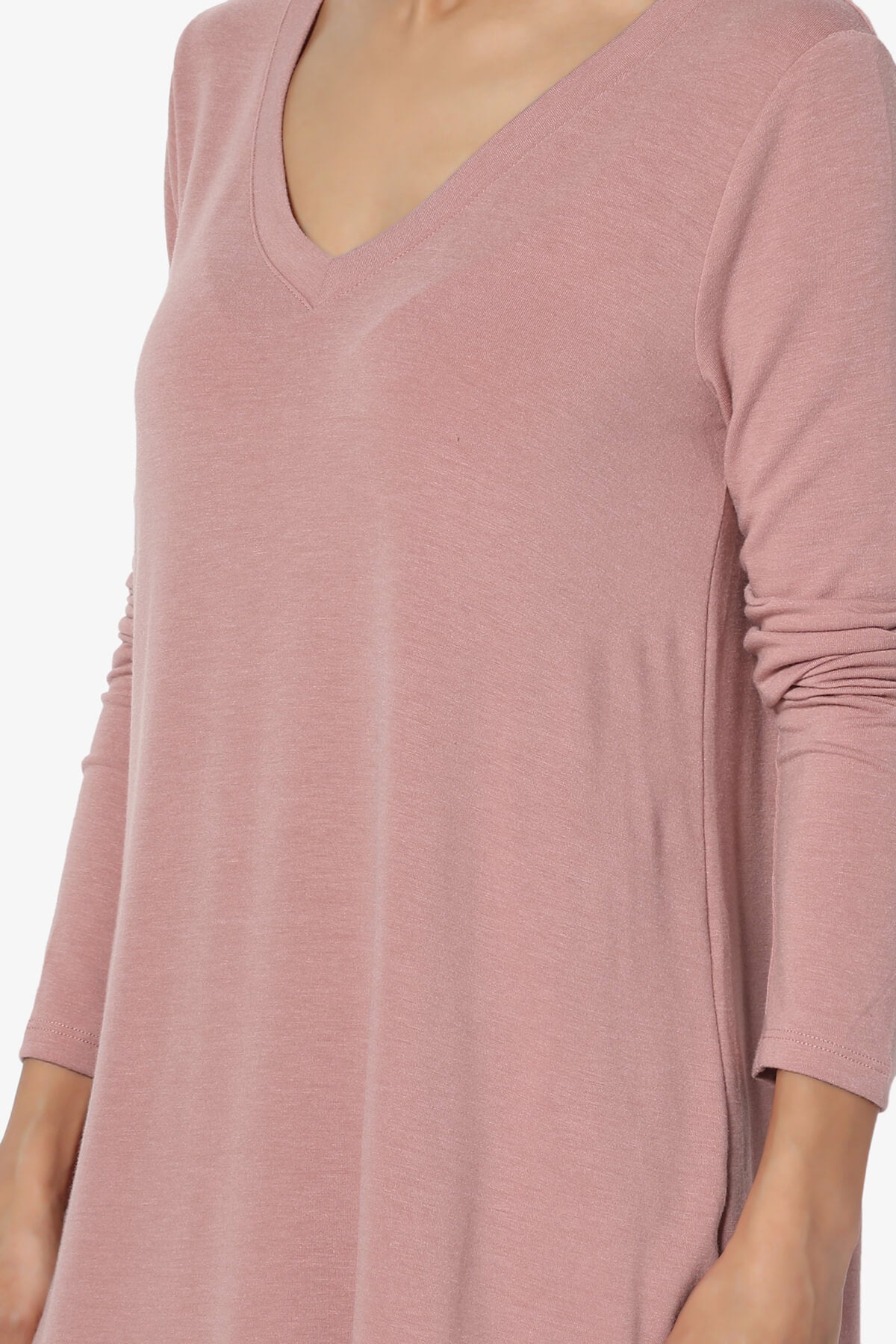Ramada Long Sleeve Flowy Jersey Top LIGHT ROSE_5