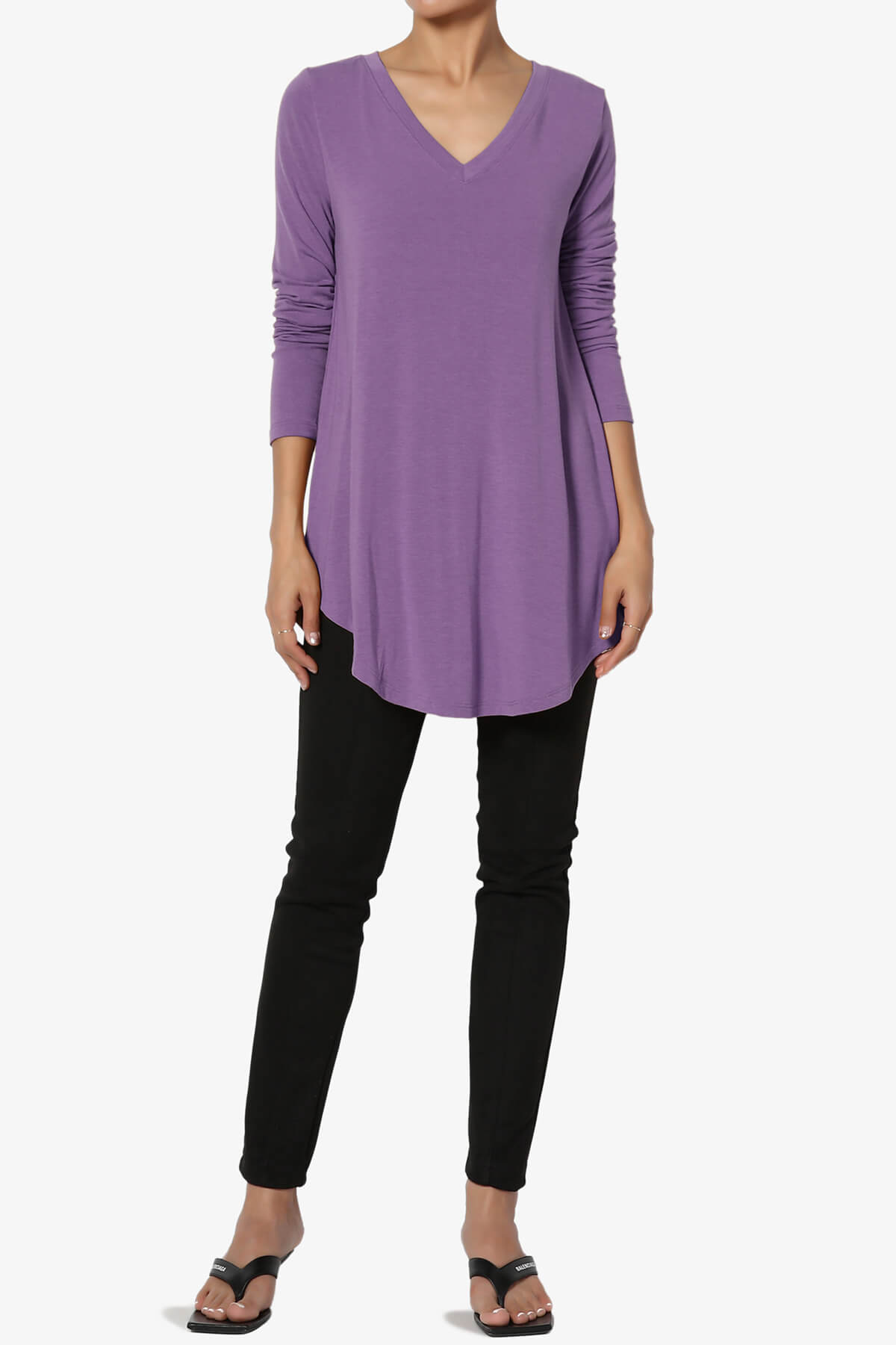 Ramada Long Sleeve Flowy Jersey Top LILAC_6