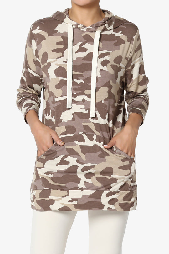 Kyra Camo Print Hoodie Tunic PLUS