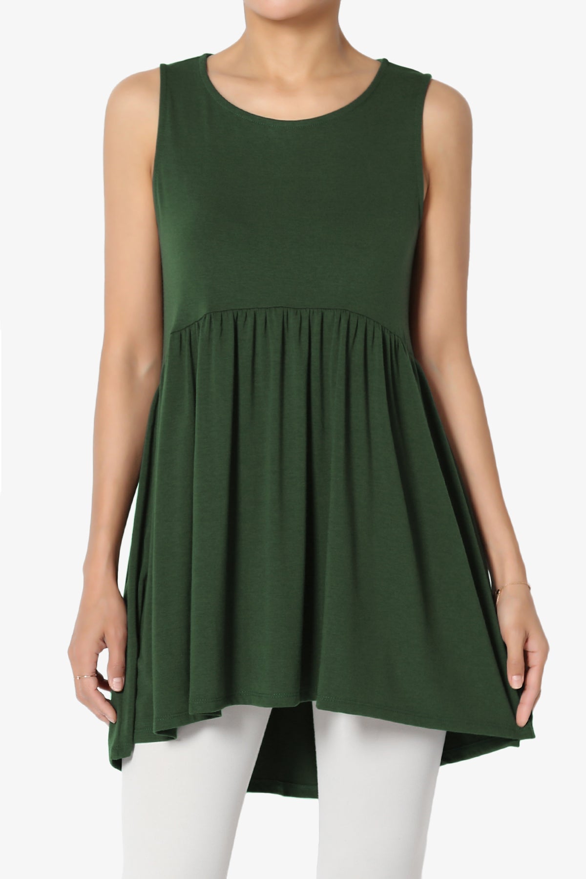 Maiika Sleeveless Babydoll Tunic Top