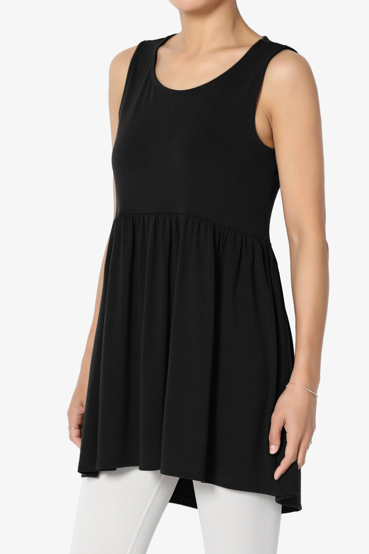 Maiika Sleeveless Babydoll Tunic Top