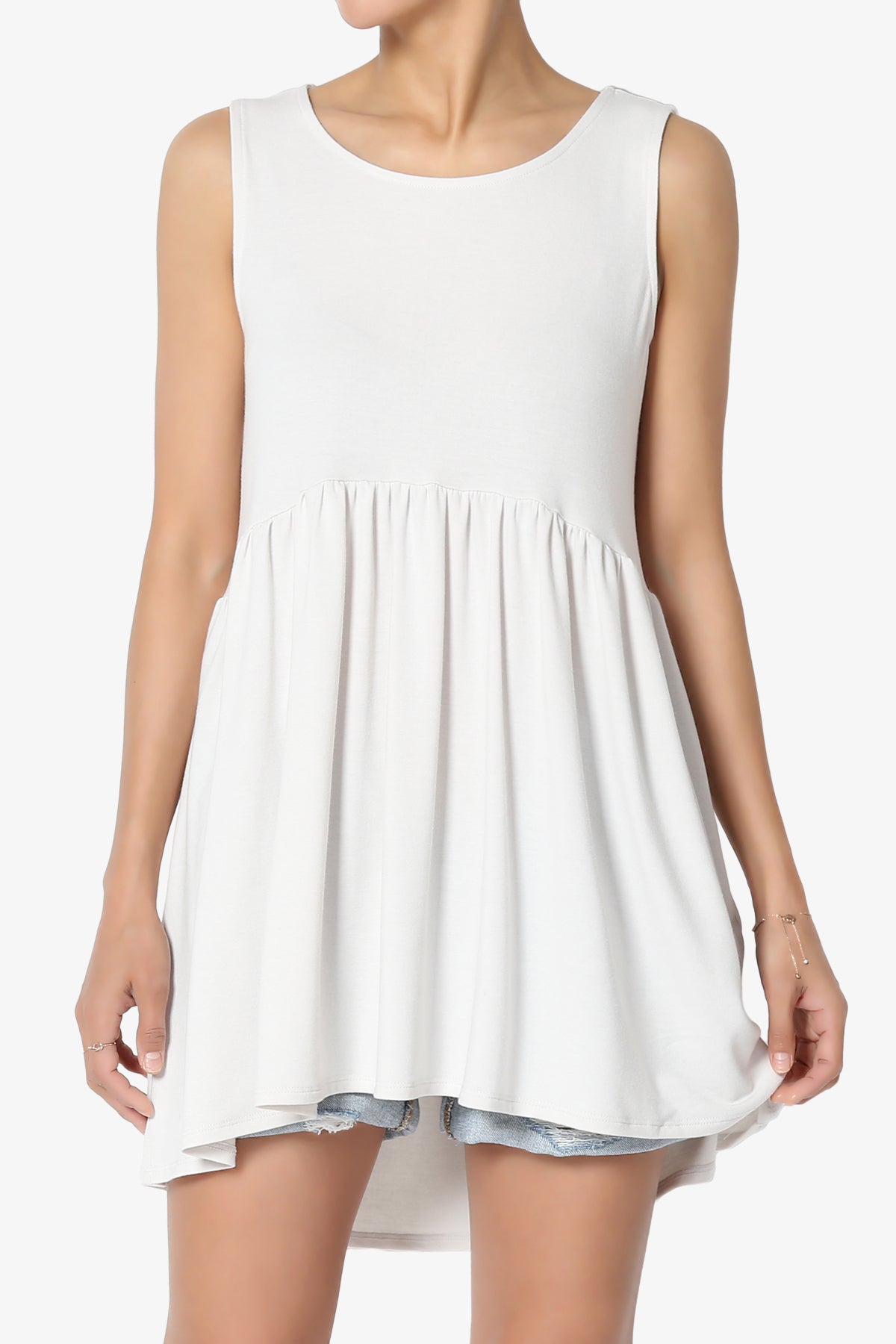 Maiika Sleeveless Babydoll Tunic Top