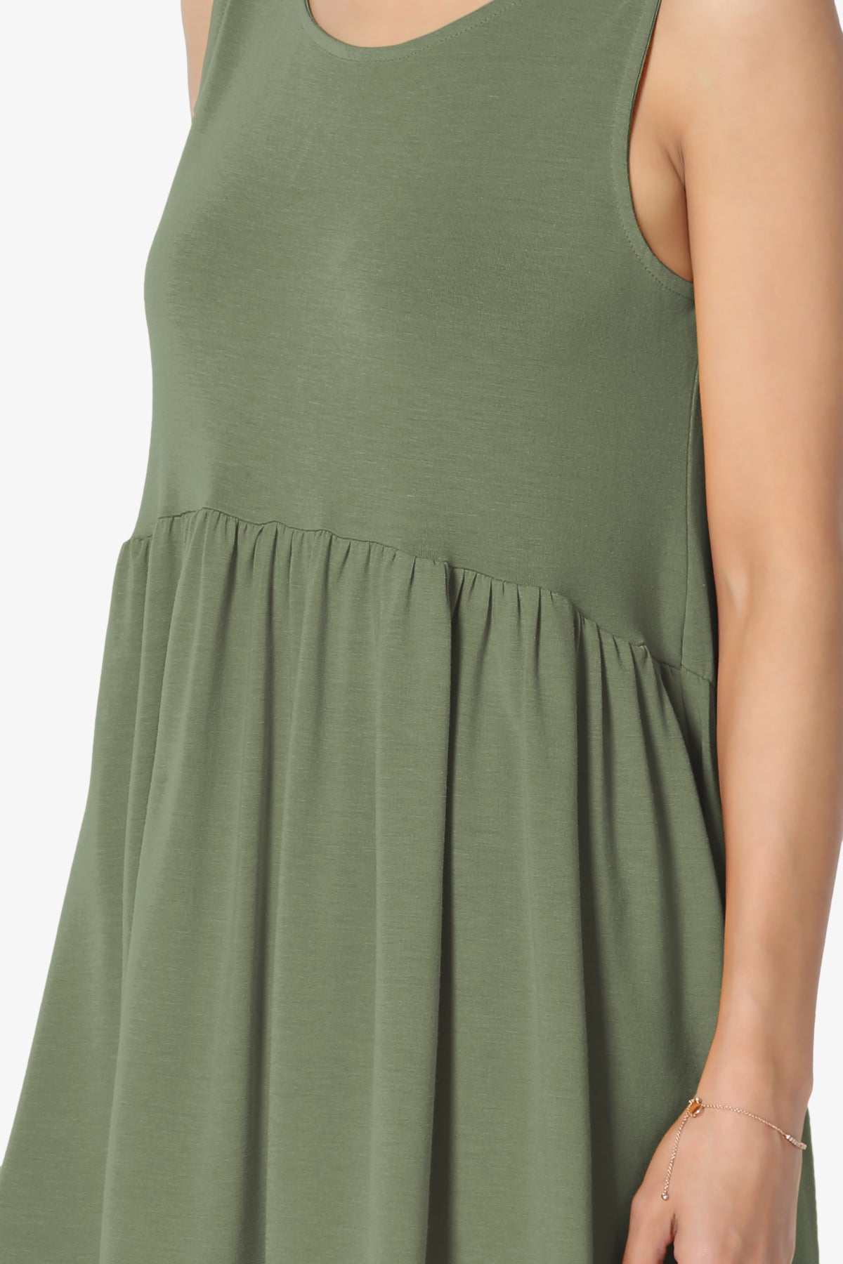 Maiika Sleeveless Babydoll Tunic Top