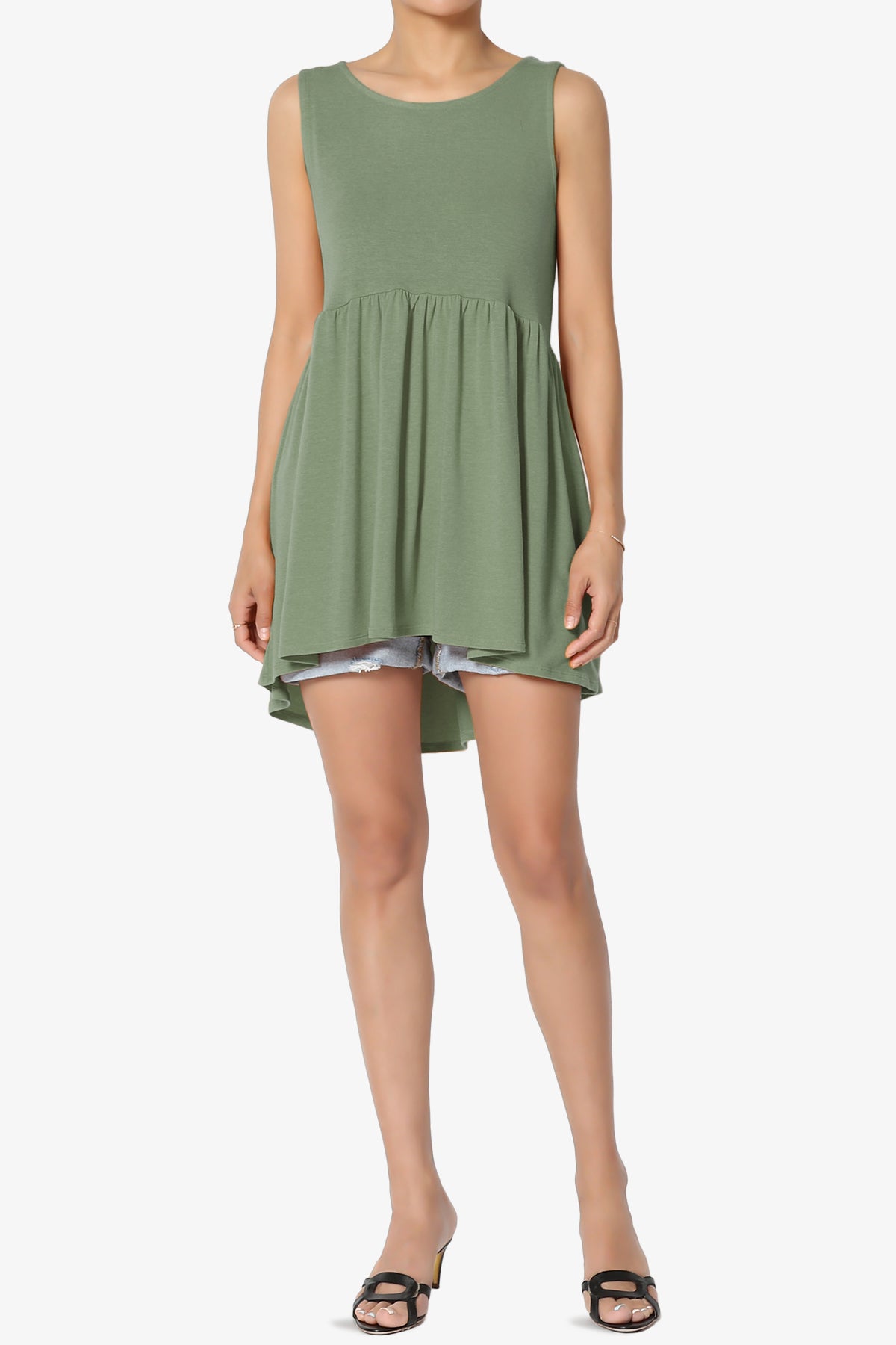 Maiika Sleeveless Babydoll Tunic Top PLUS